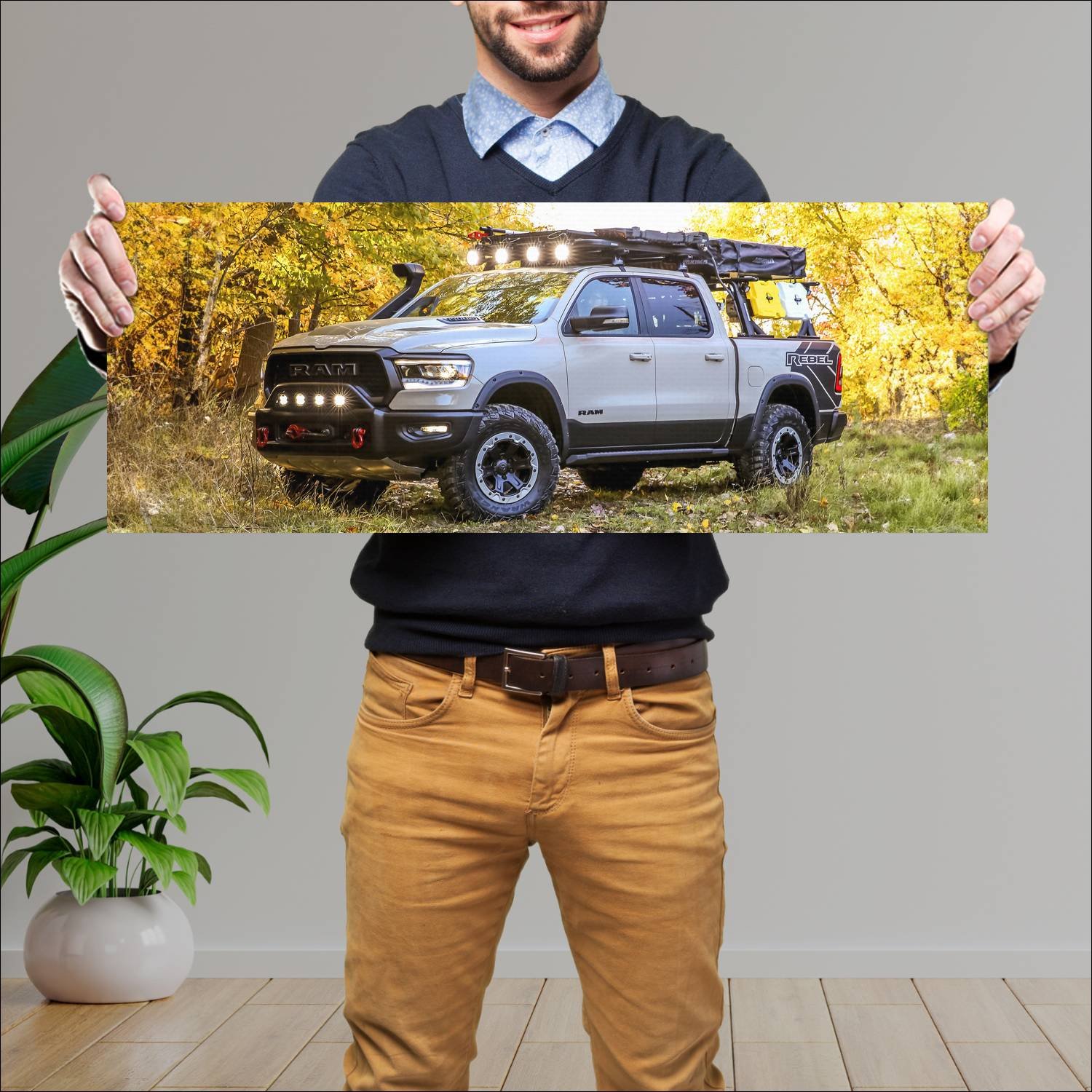 Cuadro grande 30x80cm 2019 ram 1500 rebel otg conc 49 Ram