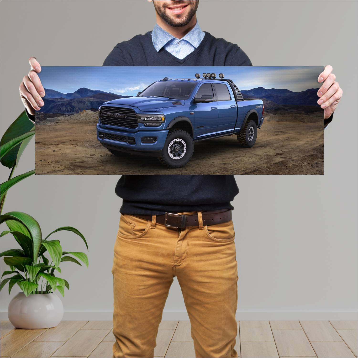 Cuadro grande 30x80cm 2019 ram 2500 hd big horn cr 55 Ram