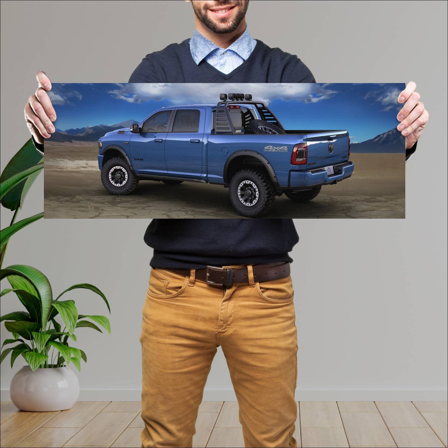 Cuadro grande 30x80cm 2019 ram 2500 hd big horn cr 56 Ram