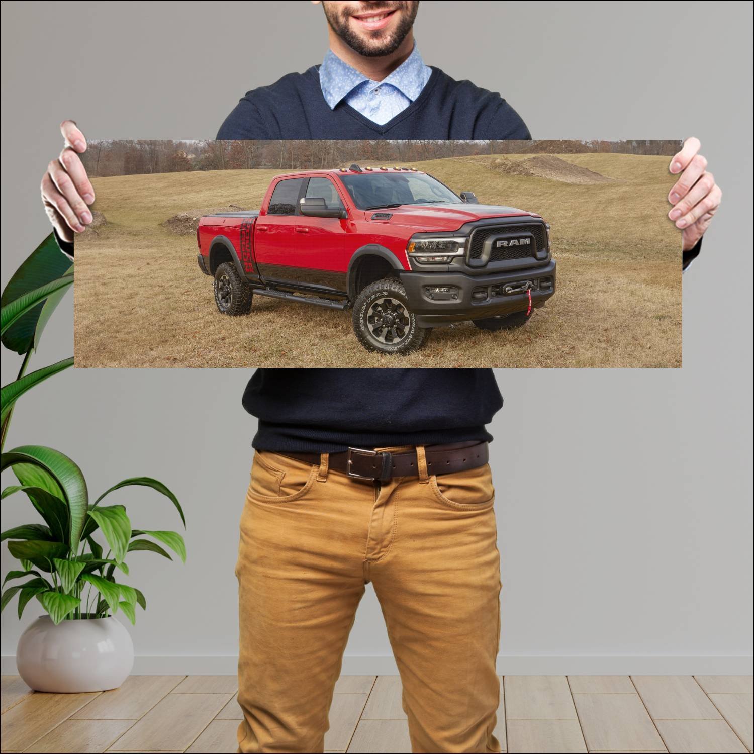 Cuadro grande 30x80cm 2019 ram 2500 power wagon cr 59 Ram