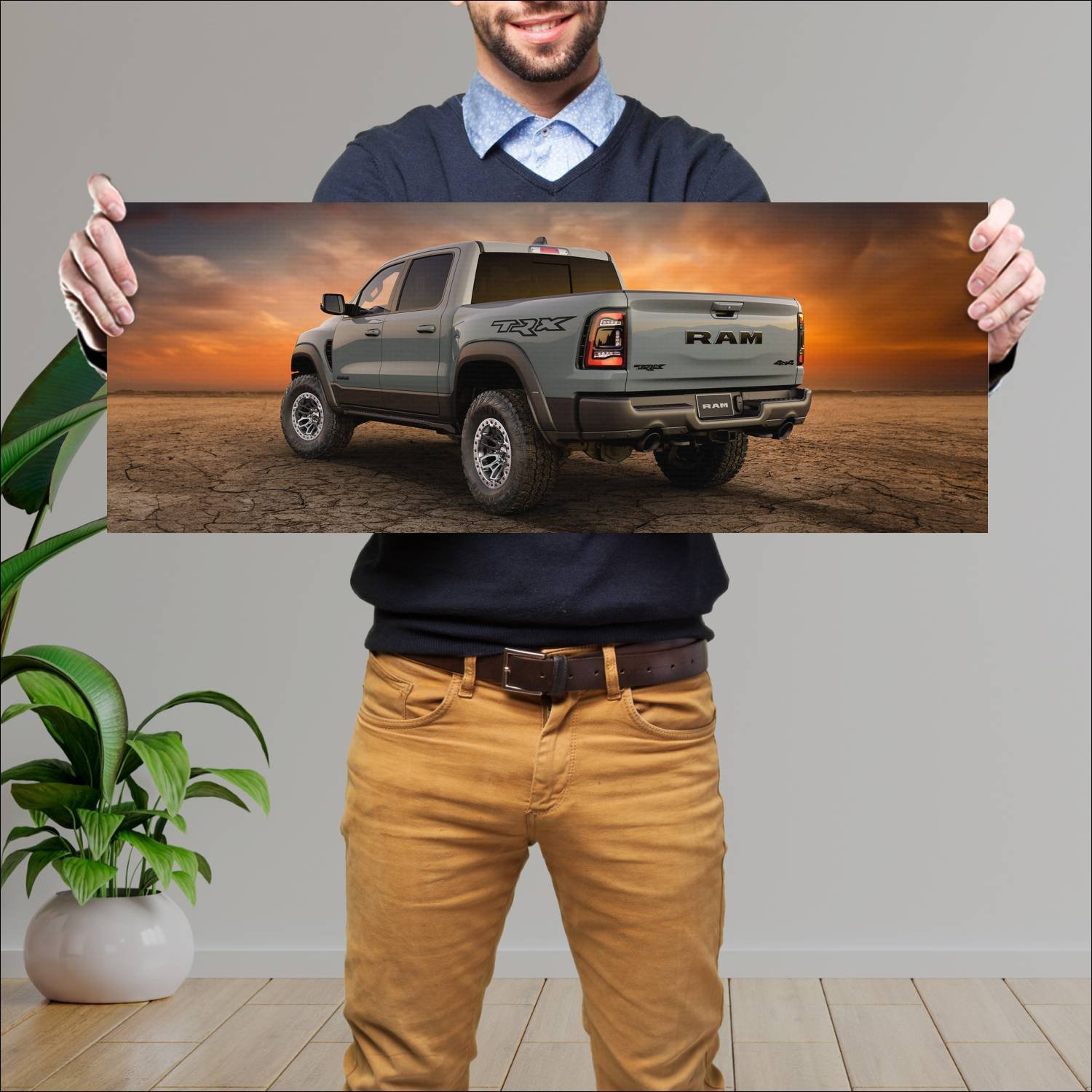 Cuadro grande 30x80cm 2021 ram 1500 trx crew cab 1 70 Ram