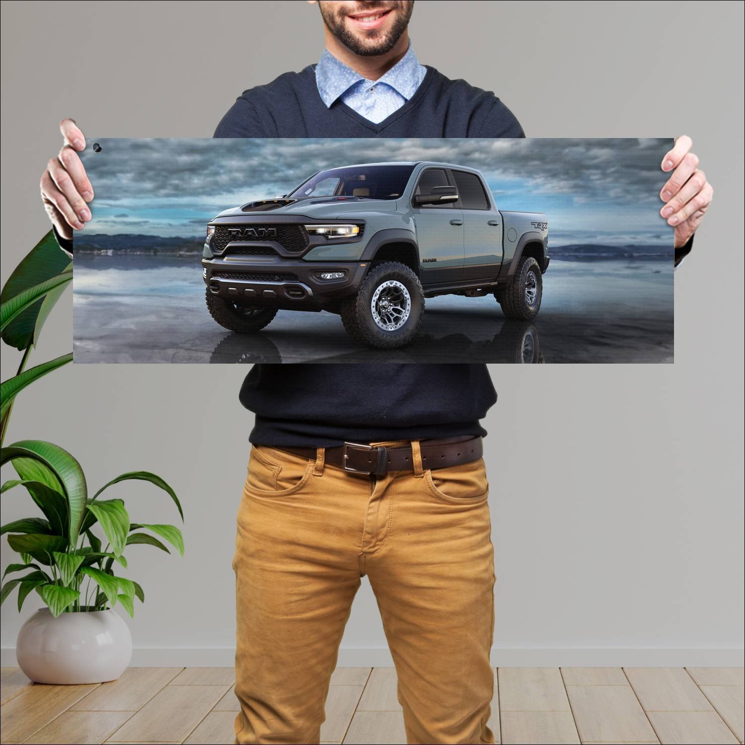 Cuadro grande 30x80cm 2021 ram 1500 trx crew cab 1 72 Ram