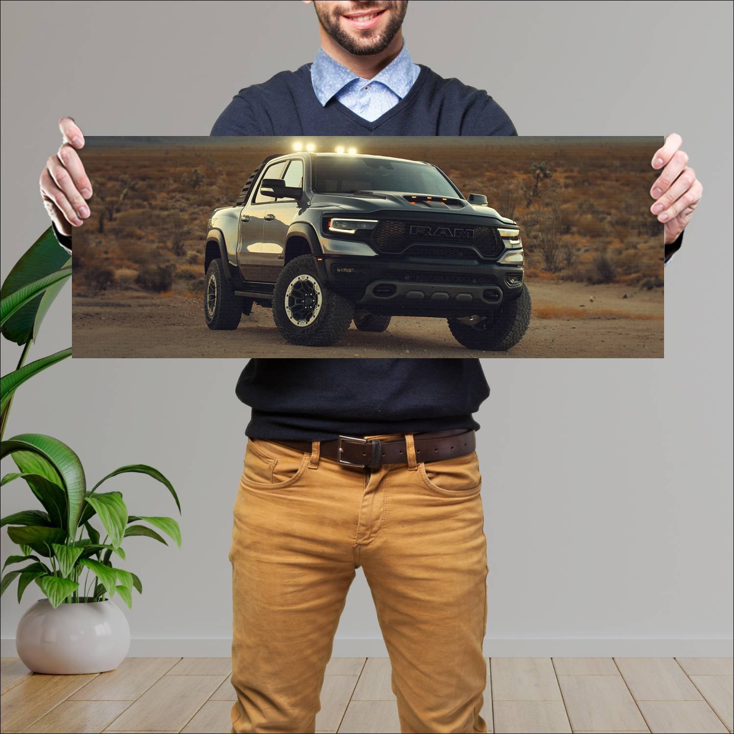 Cuadro grande 30x80cm 2021 ram 1500 trx crew cab w 75 Ram