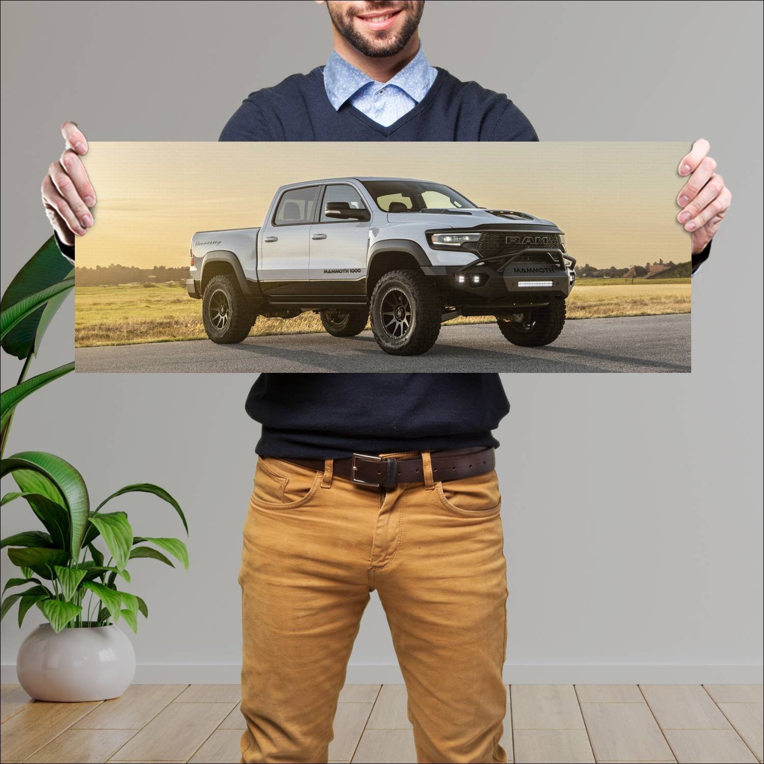 Cuadro grande 30x80cm 2023 hennessey mammoth 1000 78 Ram