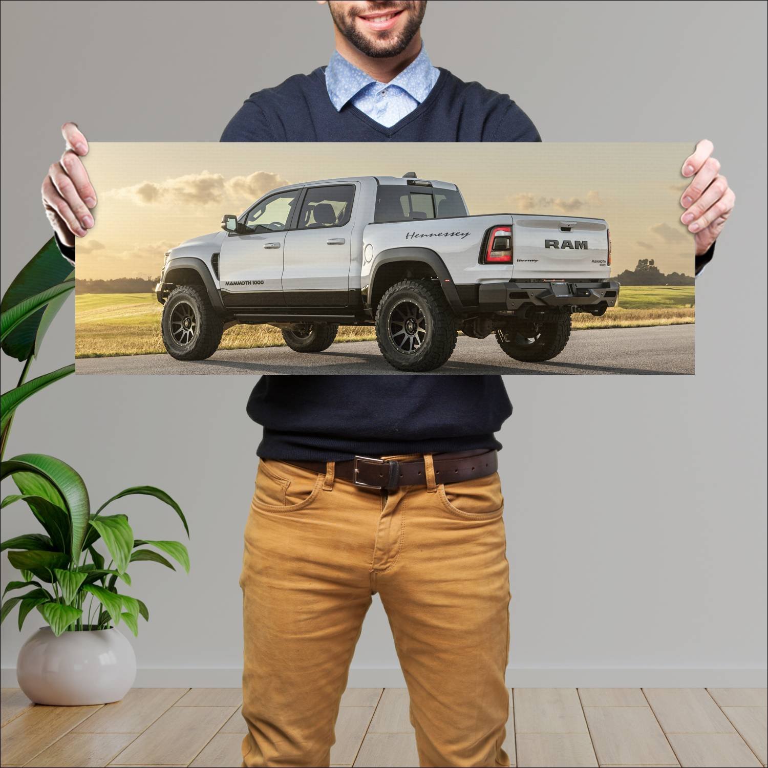 Cuadro grande 30x80cm 2023 hennessey mammoth 1000 80 Ram