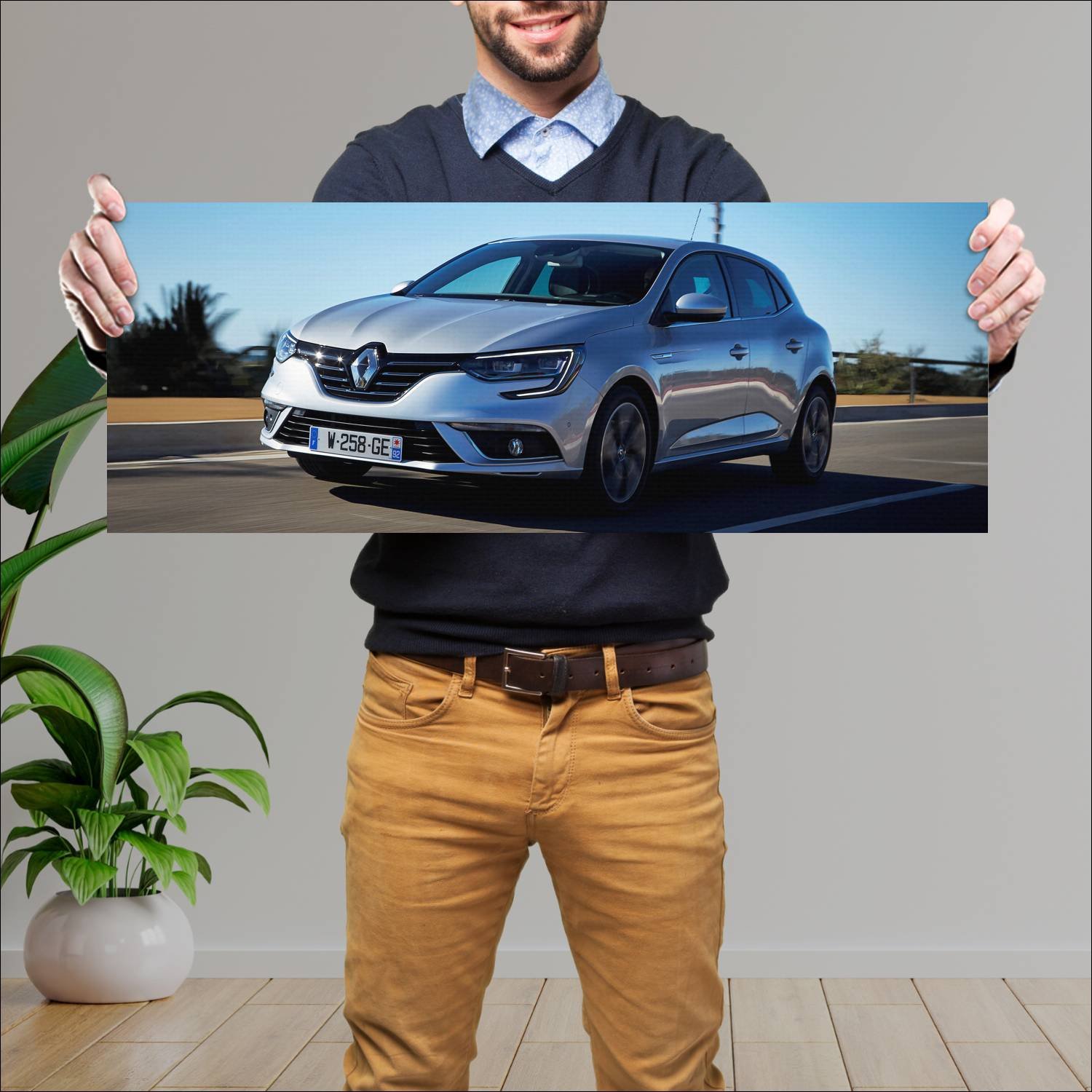 Cuadro grande 30x80cm 2015 renault megane auto 83 Renault