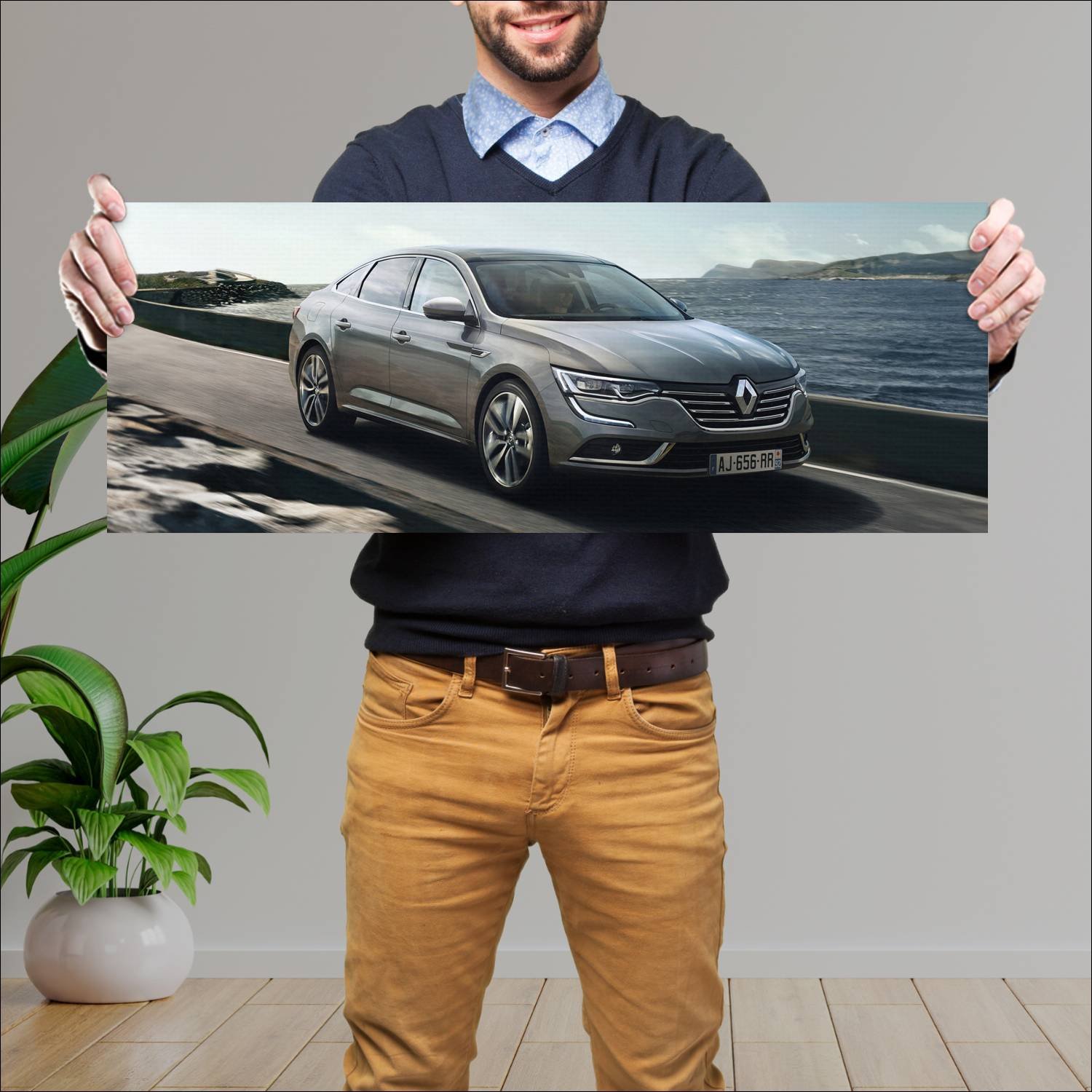Cuadro grande 30x80cm 2015 renault talisman auto 86 Renault