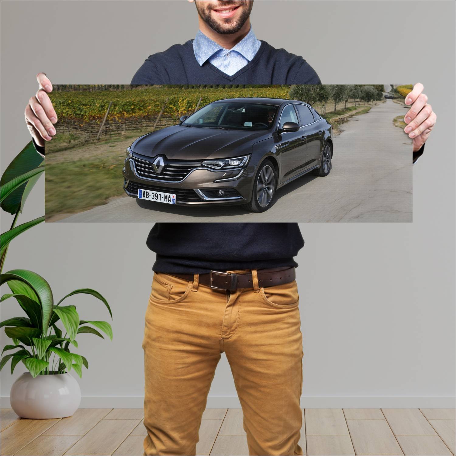 Cuadro grande 30x80cm 2015 renault talisman auto 87 Renault