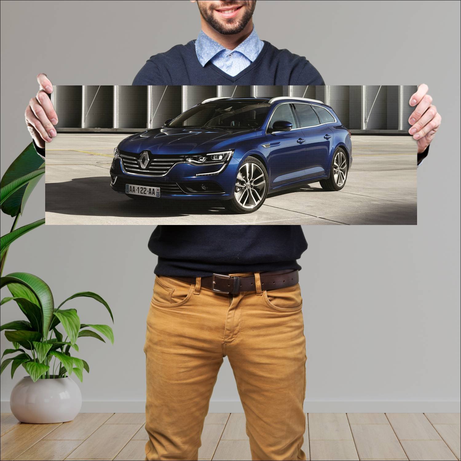 Cuadro grande 30x80cm 2015 renault talisman estate 88 Renault