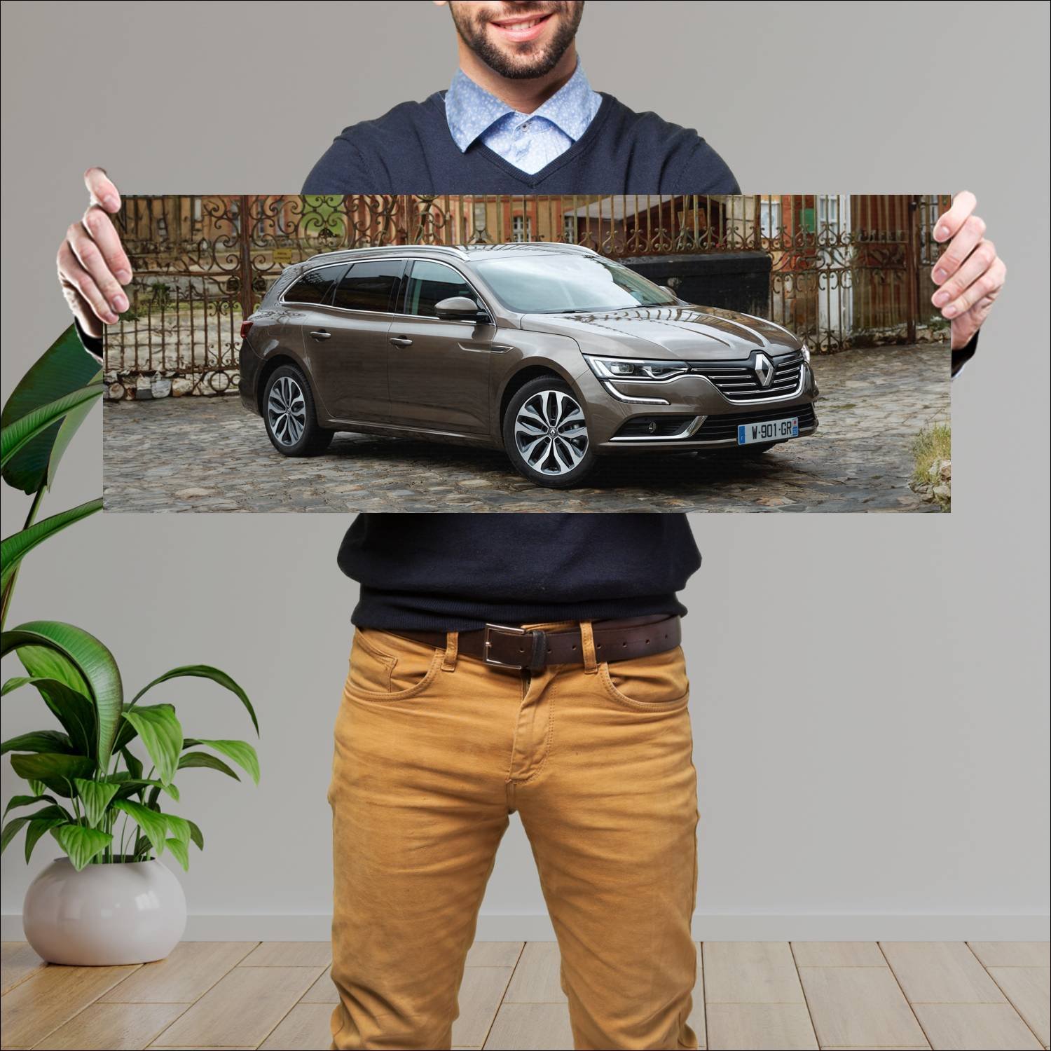 Cuadro grande 30x80cm 2015 renault talisman estate 89 Renault