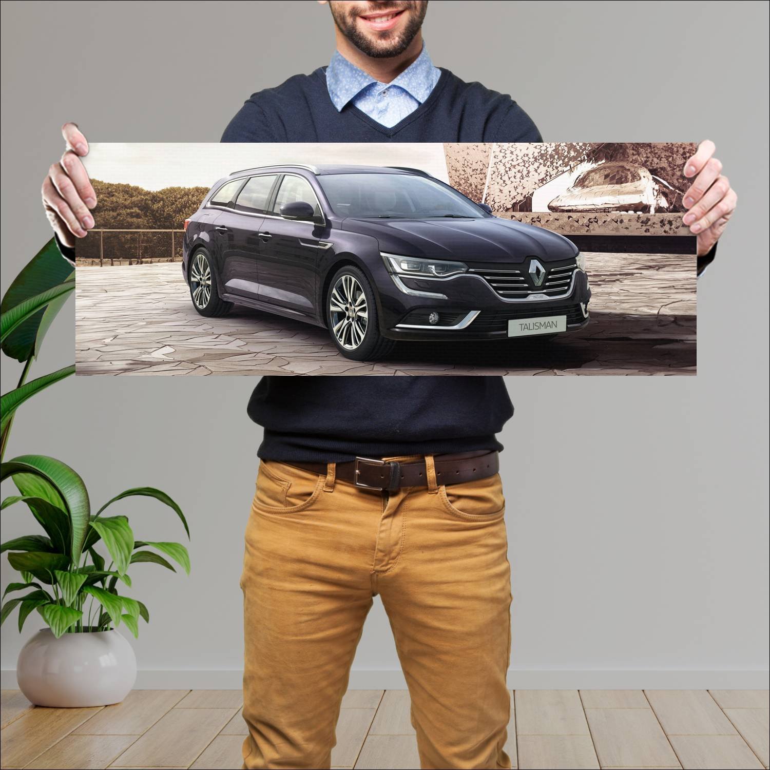 Cuadro grande 30x80cm 2015 renault talisman estate 90 Renault
