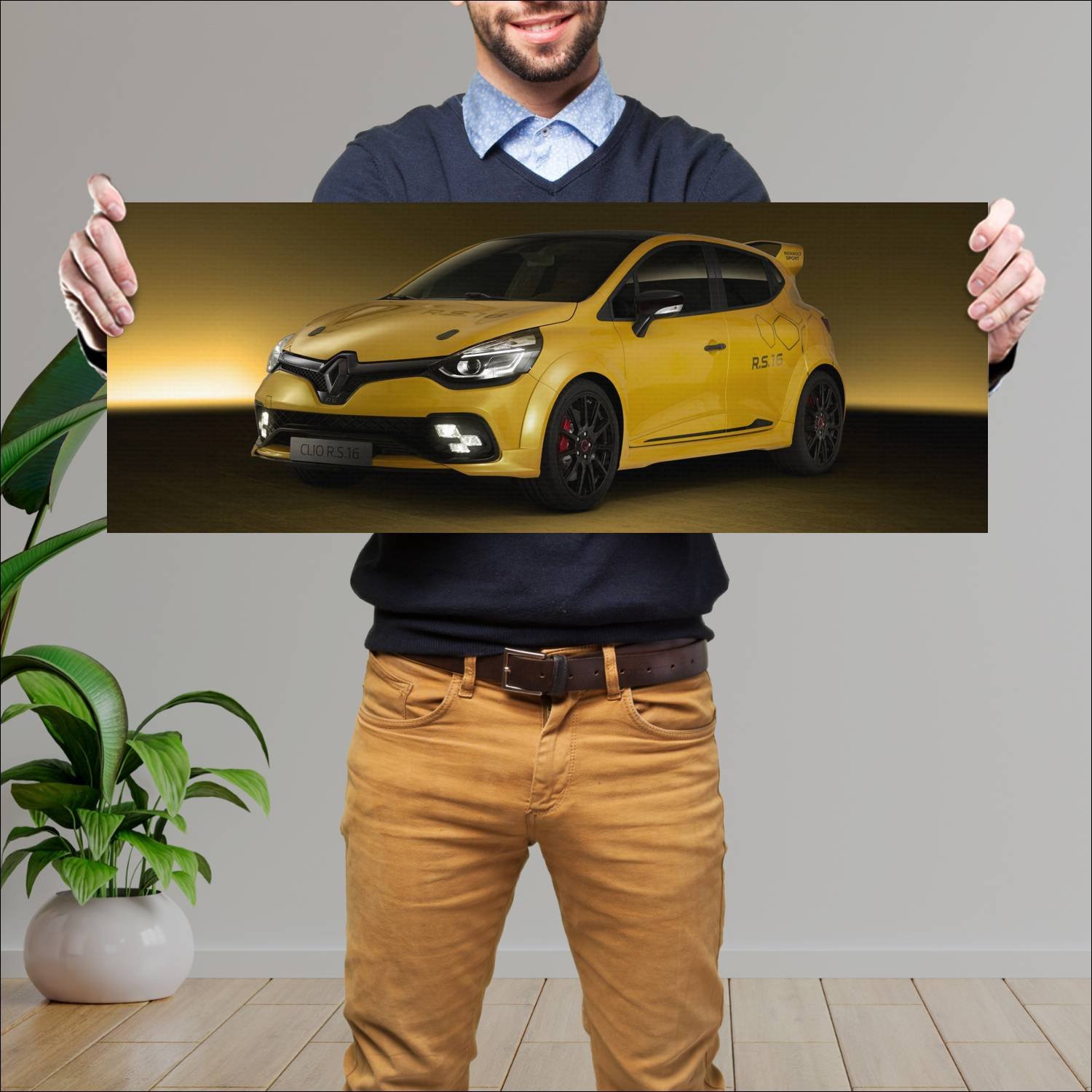 Cuadro grande 30x80cm 2016 renault clio rs 16 conc 98 Renault