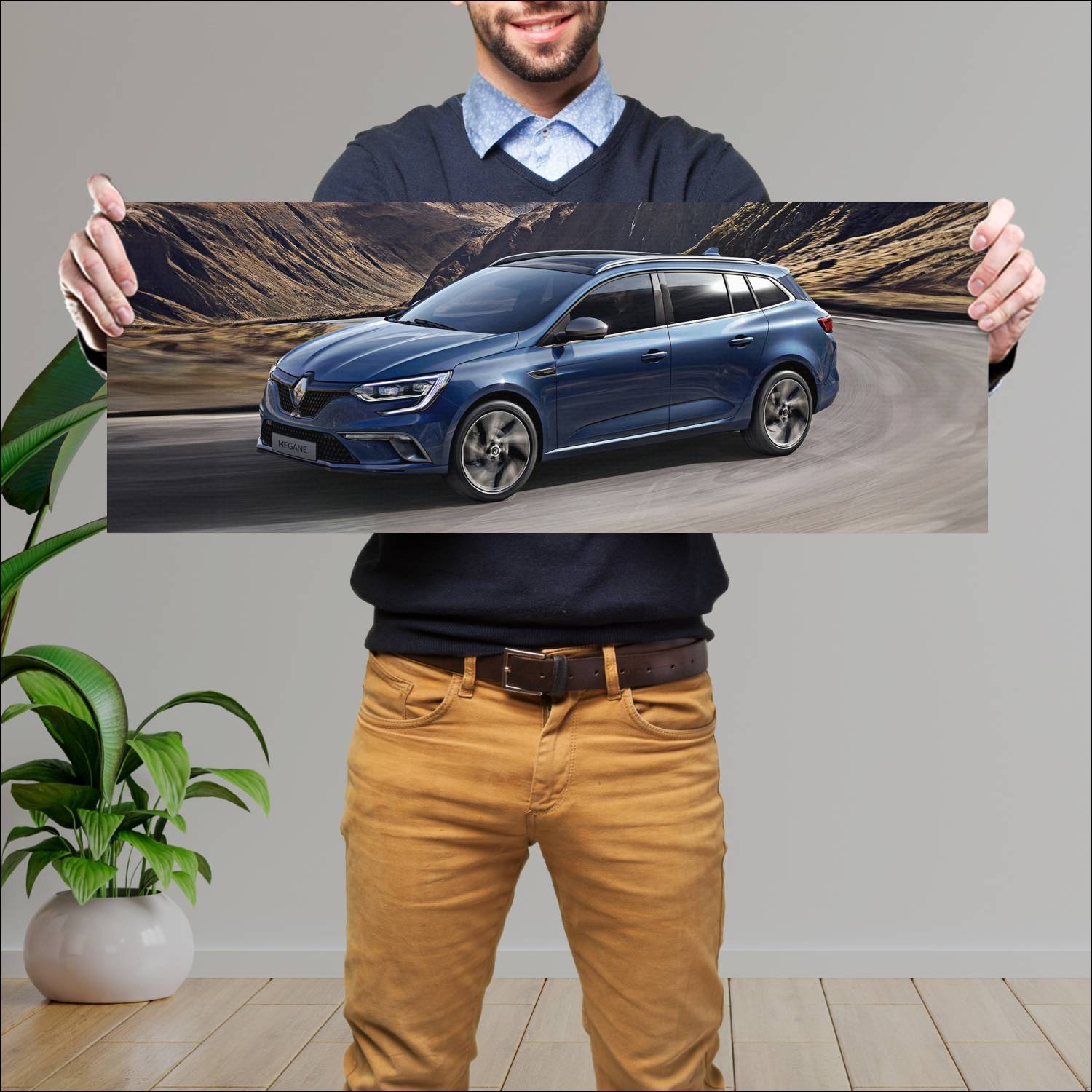 Cuadro grande 30x80cm 2016 renault megane gt estat 106 Renault