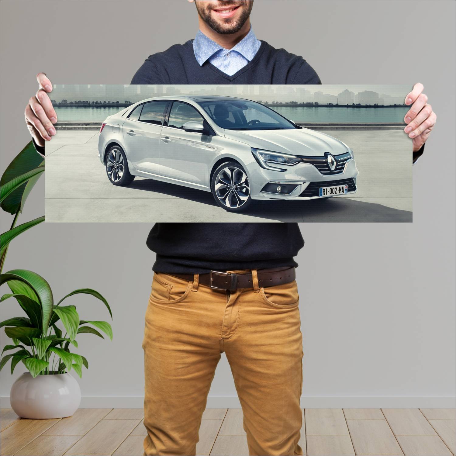 Cuadro grande 30x80cm 2016 renault megane sedan 51 108 Renault