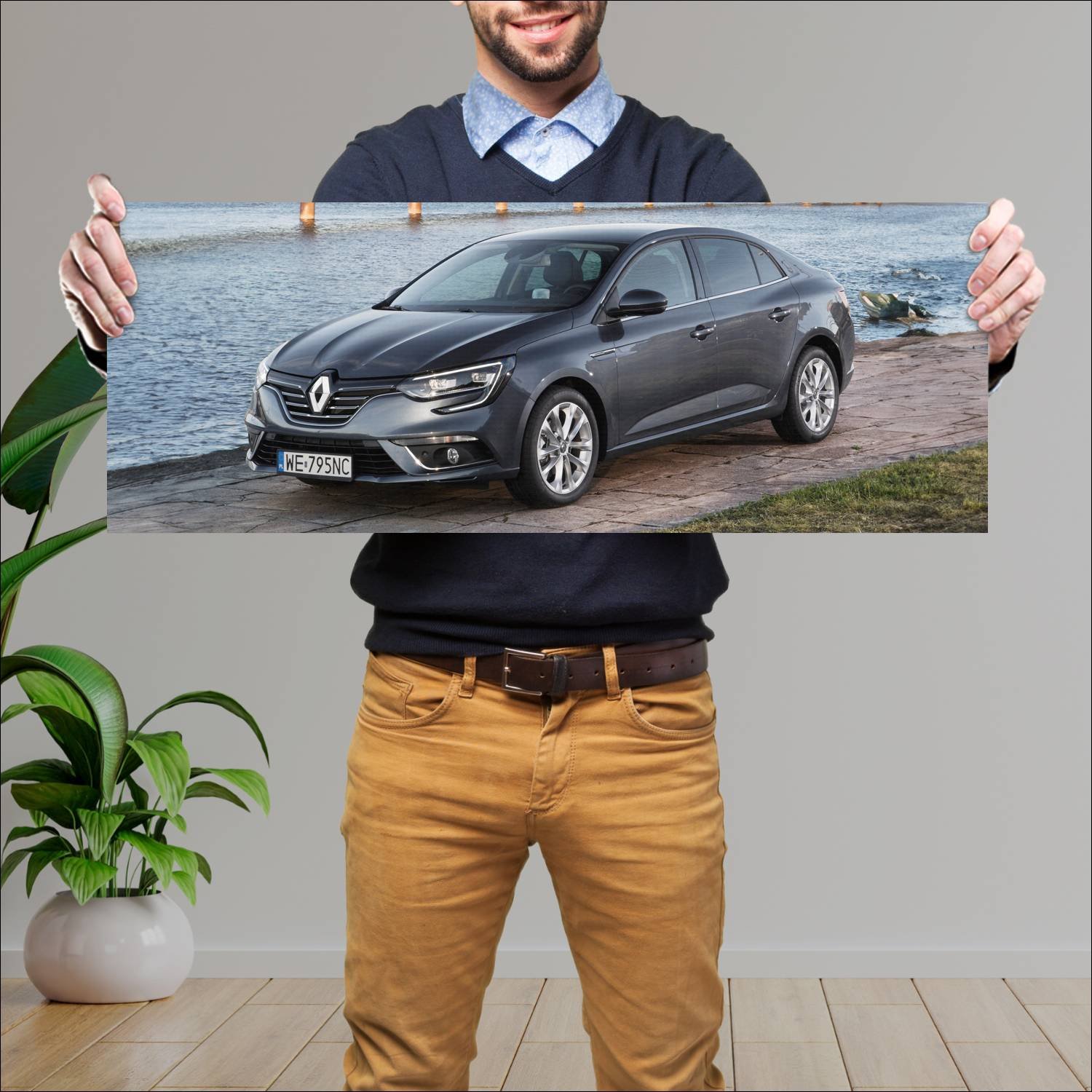 Cuadro grande 30x80cm 2016 renault megane sedan 57 109 Renault