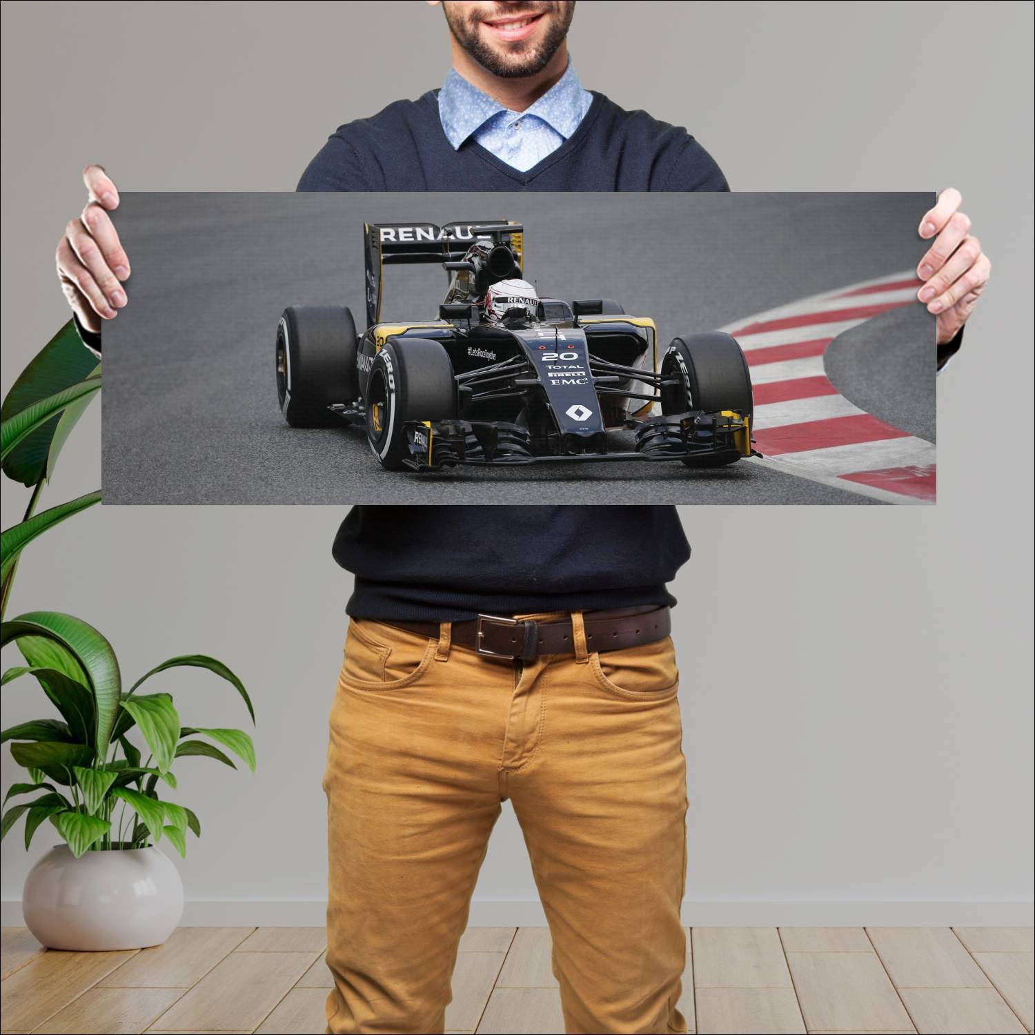 Cuadro grande 30x80cm 2016 renault rs16 auto 110 Renault