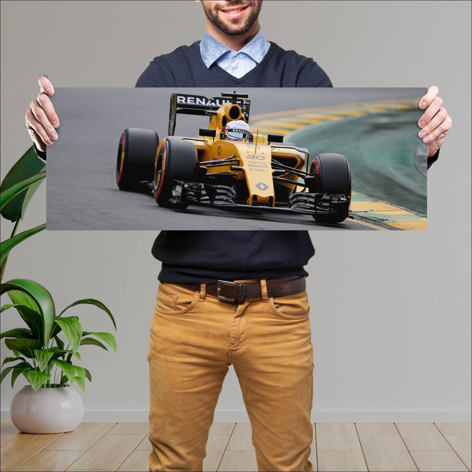 Cuadro grande 30x80cm 2016 renault rs16 auto 112 Renault