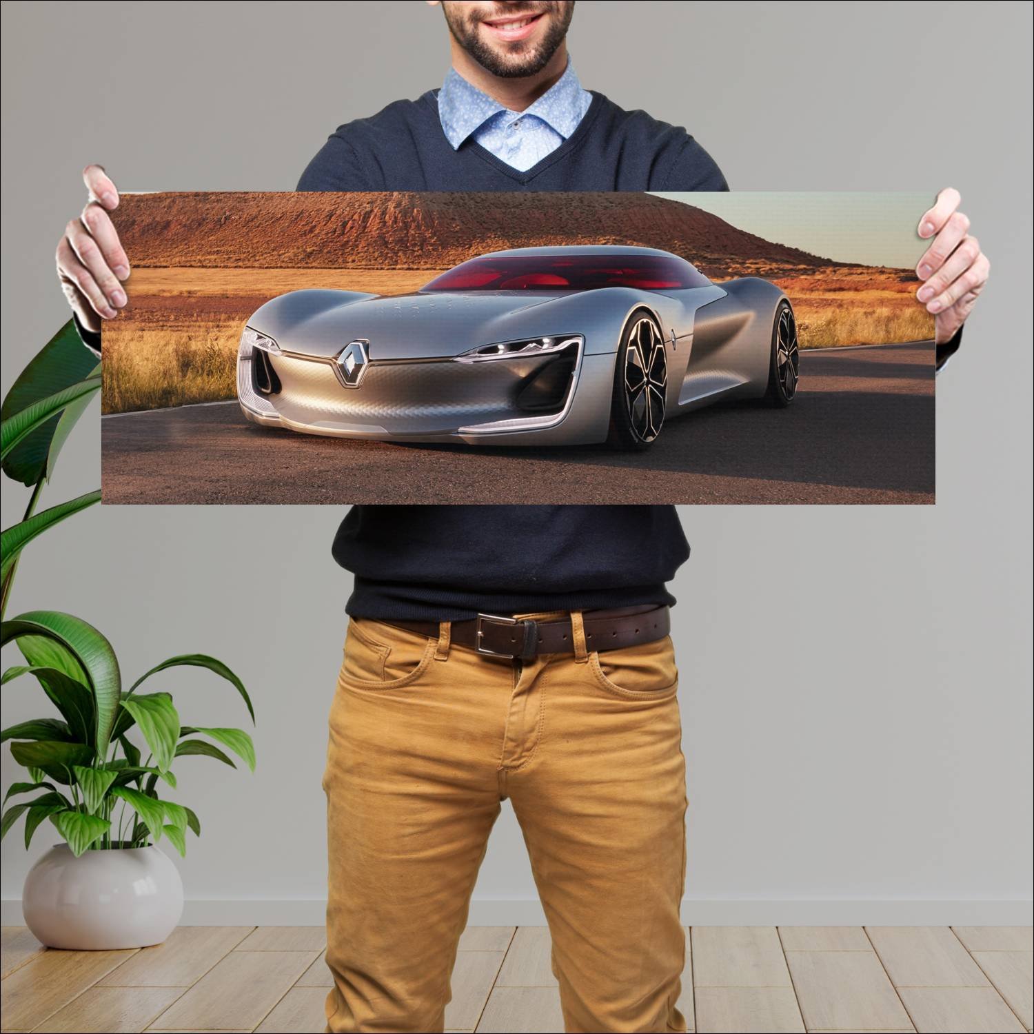Cuadro grande 30x80cm 2016 renault trezor concept 115 Renault