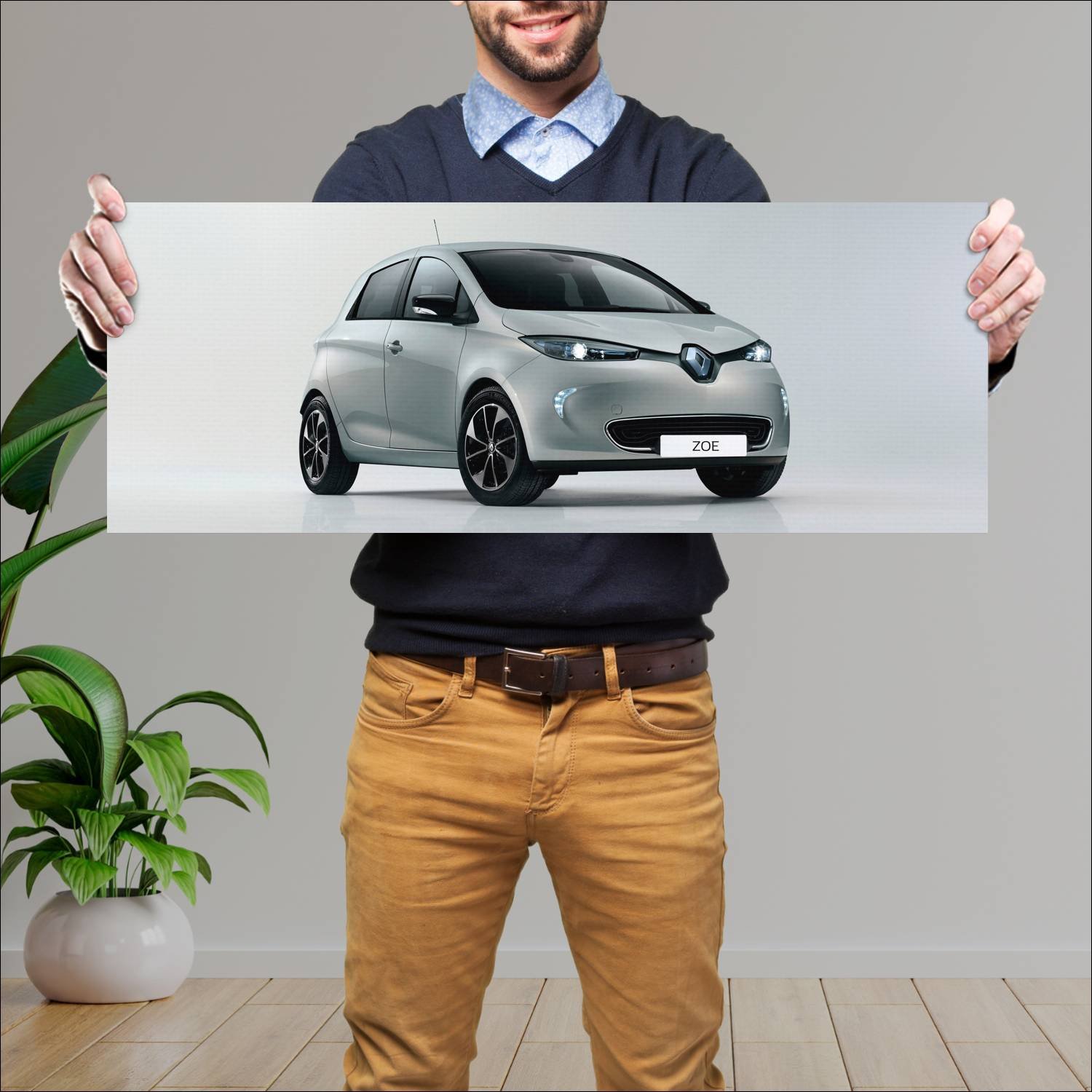 Cuadro grande 30x80cm 2016 renault zoe z e swiss e 118 Renault