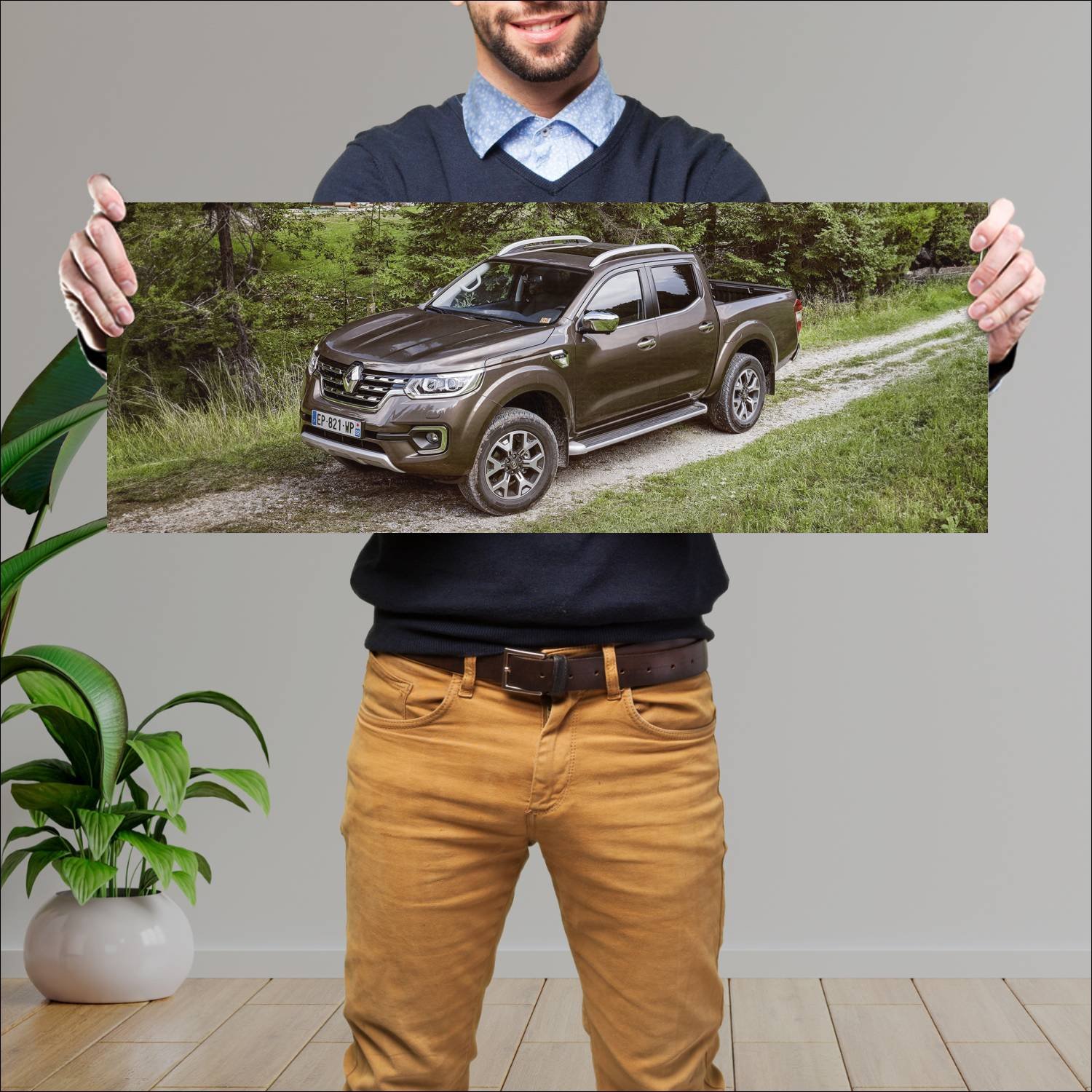 Cuadro grande 30x80cm 2017 renault alaskan auto 119 Renault