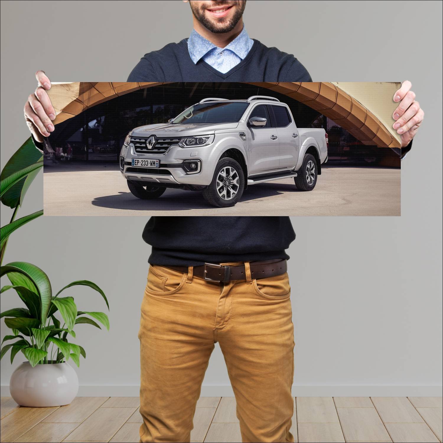 Cuadro grande 30x80cm 2017 renault alaskan auto 120 Renault