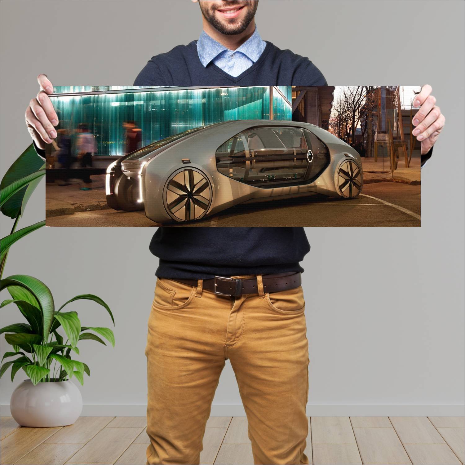 Cuadro grande 30x80cm 2018 renault ez go auto 138 Renault