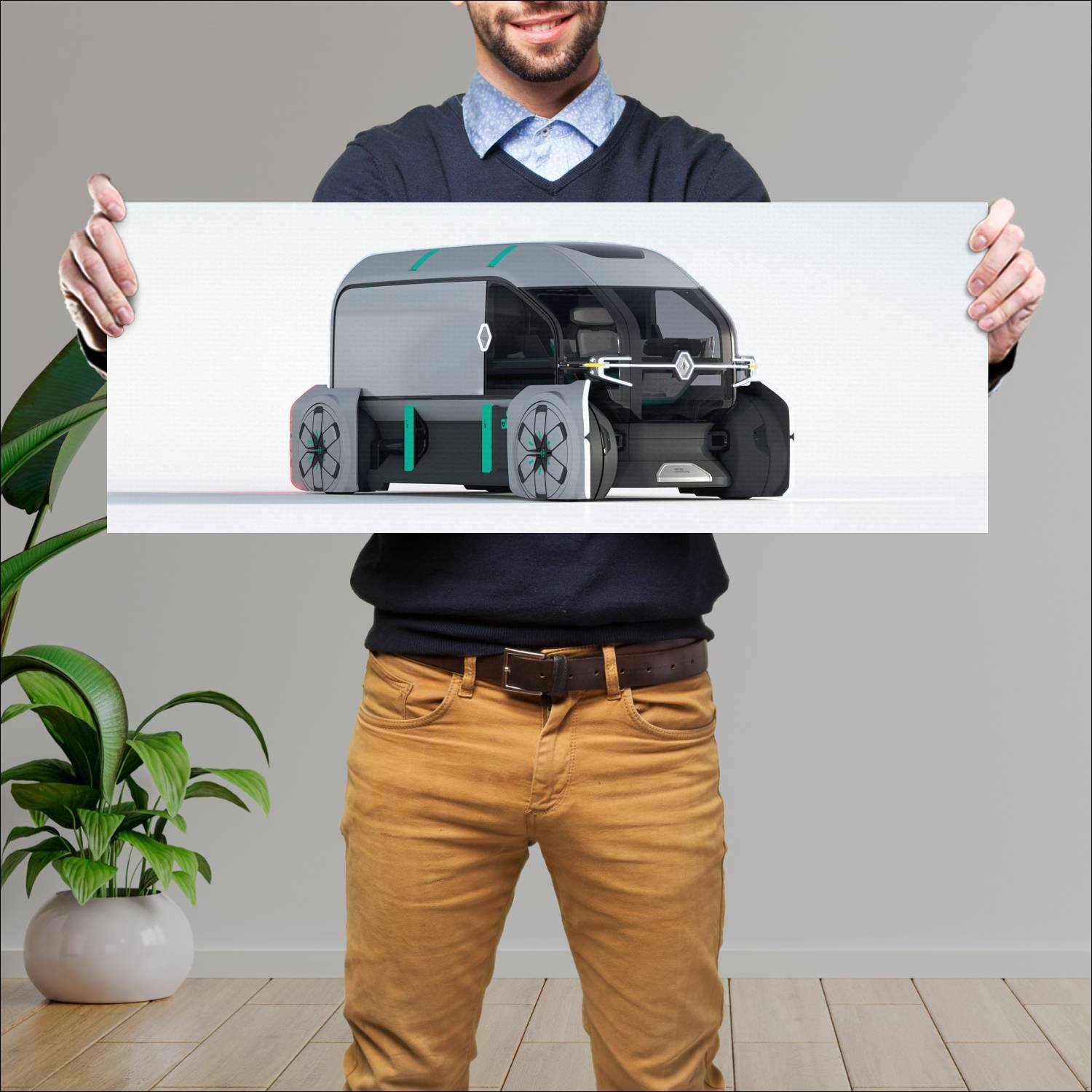 Cuadro grande 30x80cm 2018 renault ez pro auto 139 Renault