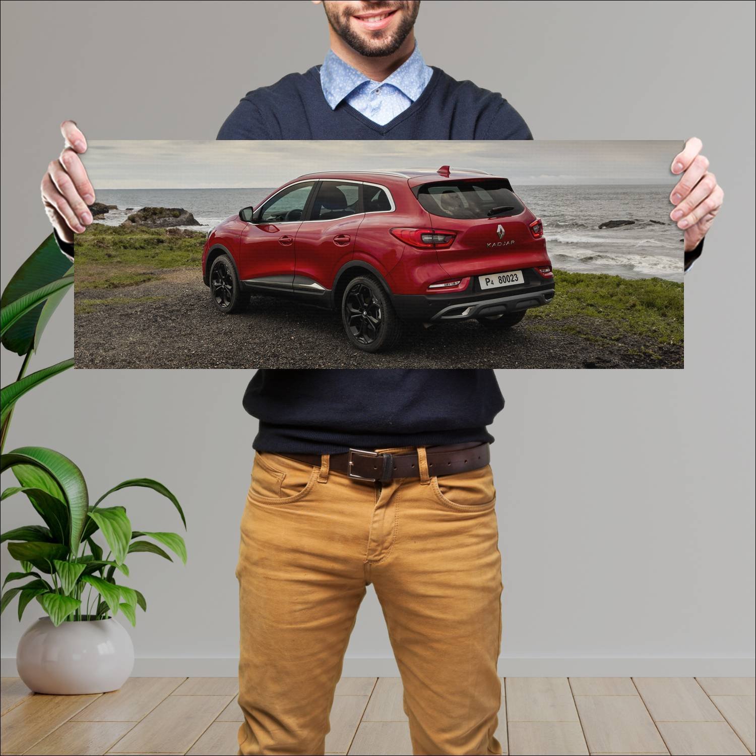 Cuadro grande 30x80cm 2018 renault kadjar black ed 144 Renault