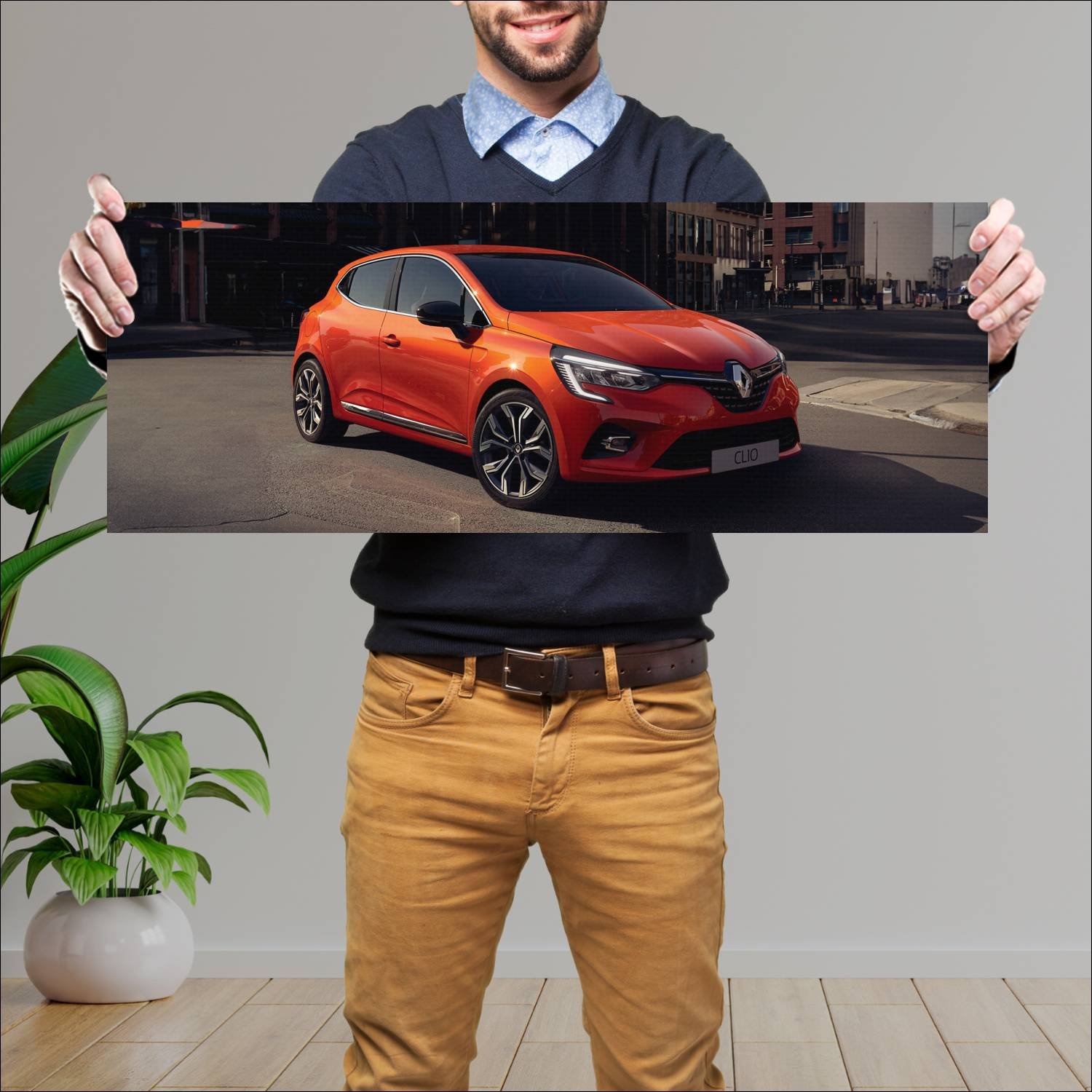 Cuadro grande 30x80cm 2019 renault clio auto 163 Renault