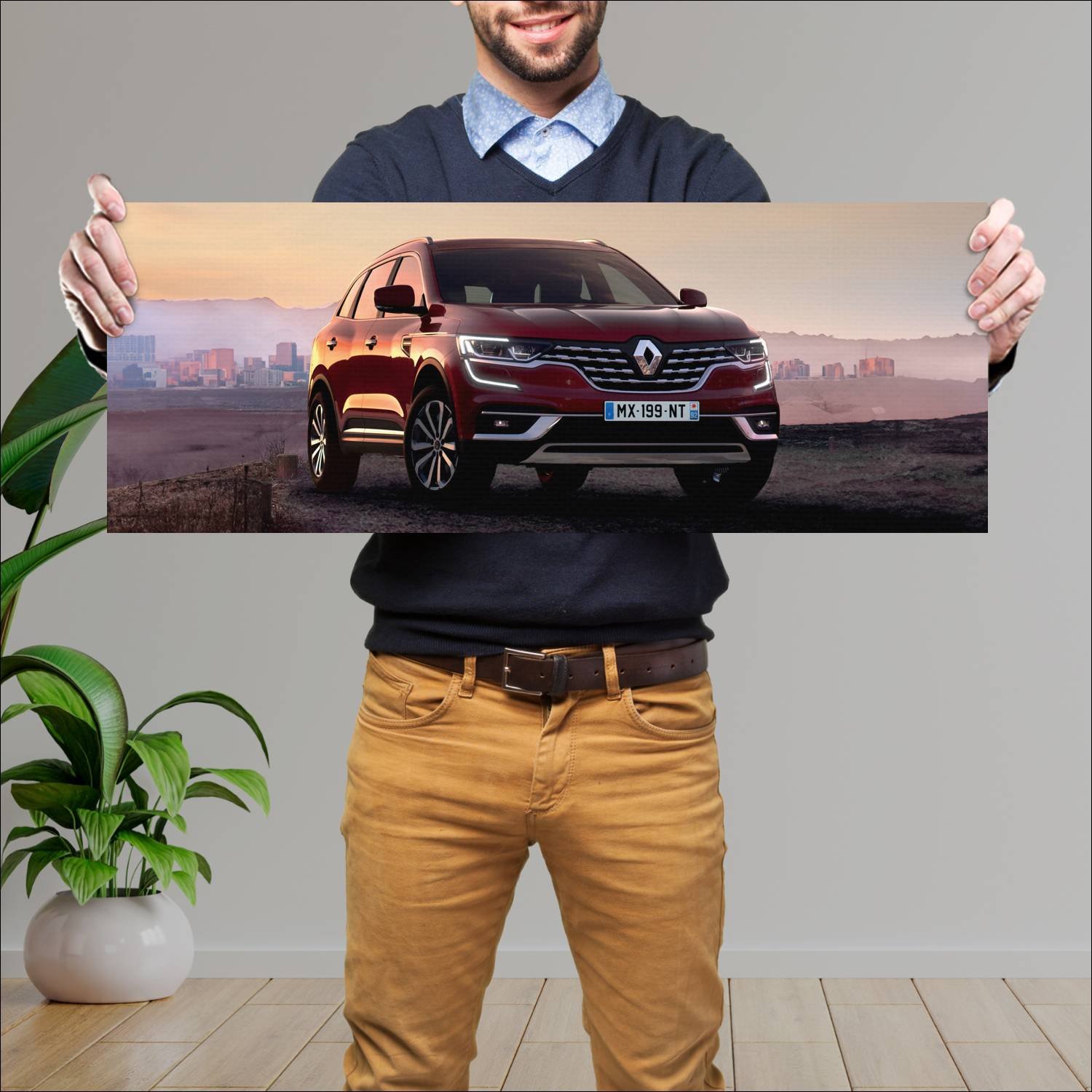 Cuadro grande 30x80cm 2019 renault koleos auto 168 Renault