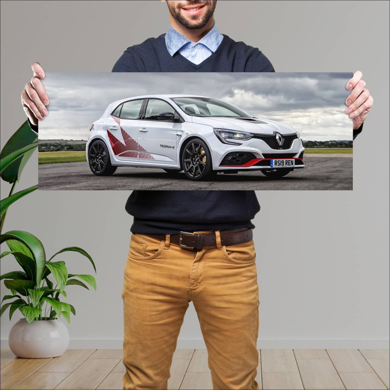 Cuadro grande 30x80cm 2019 renault megane rs troph 170 Renault