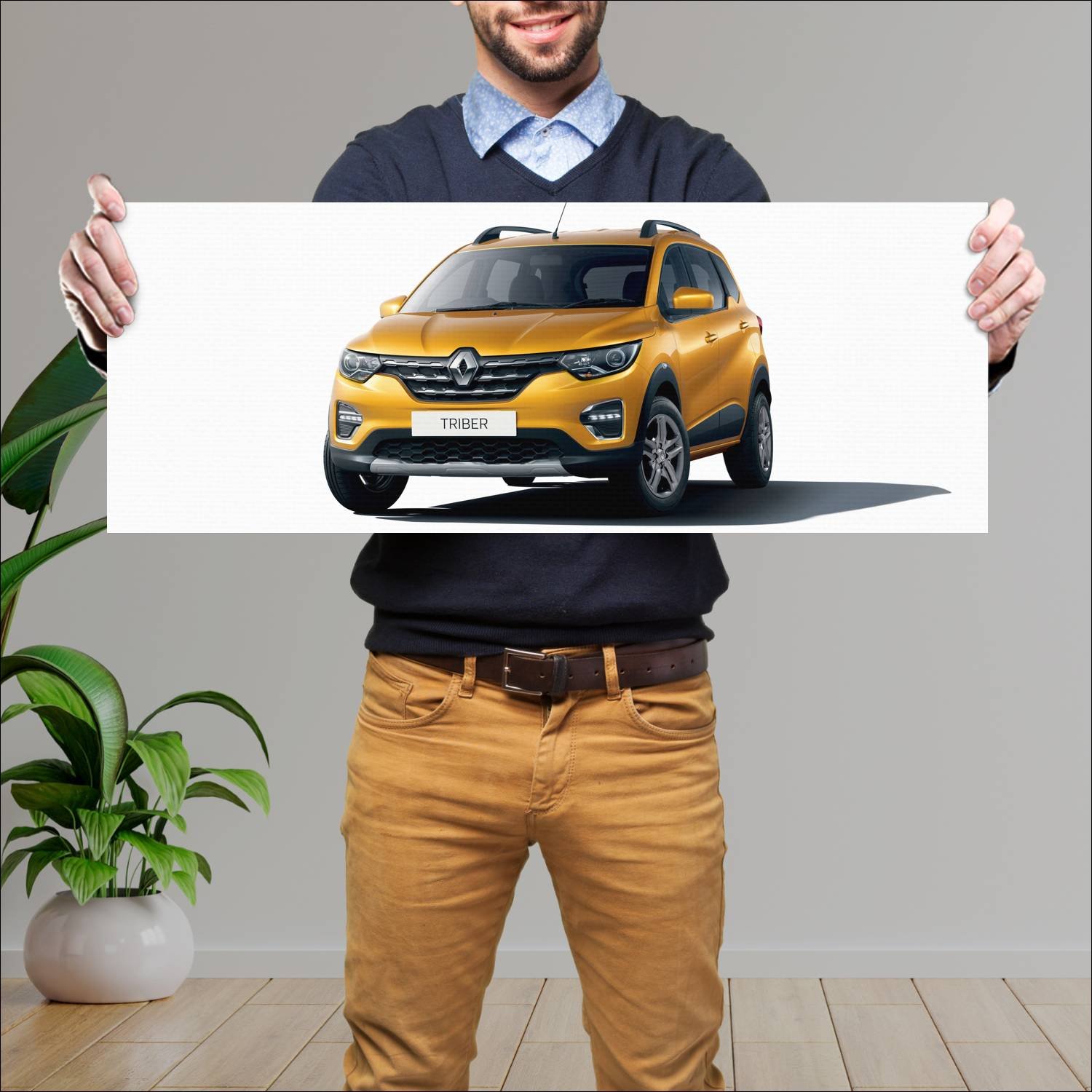 Cuadro grande 30x80cm 2019 renault triber auto 171 Renault