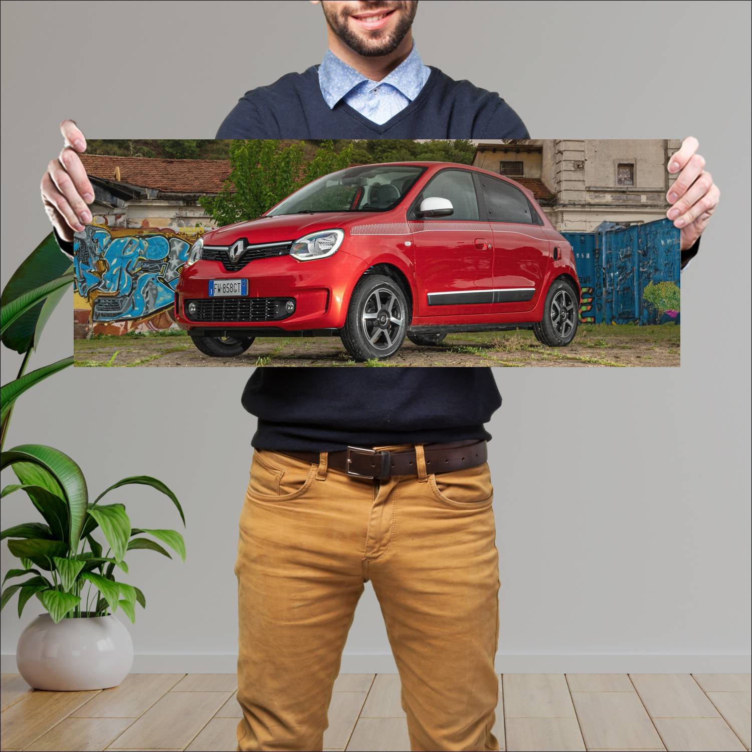 Cuadro grande 30x80cm 2019 renault twingo auto 172 Renault