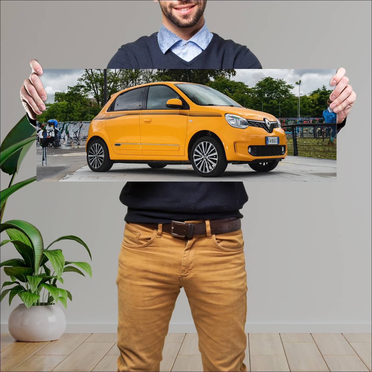 Cuadro grande 30x80cm 2019 renault twingo auto 173 Renault