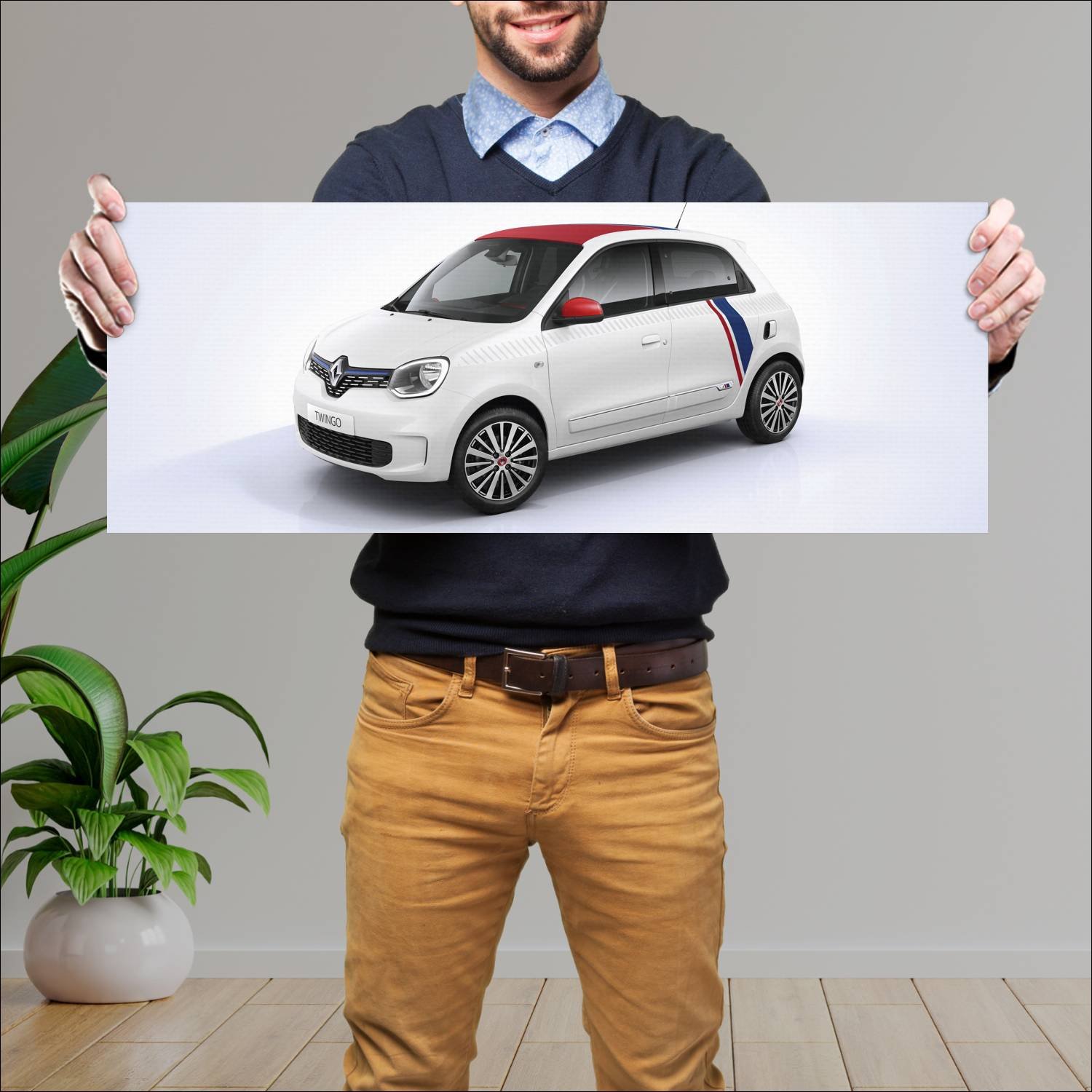 Cuadro grande 30x80cm 2019 renault twingo le coq s 174 Renault