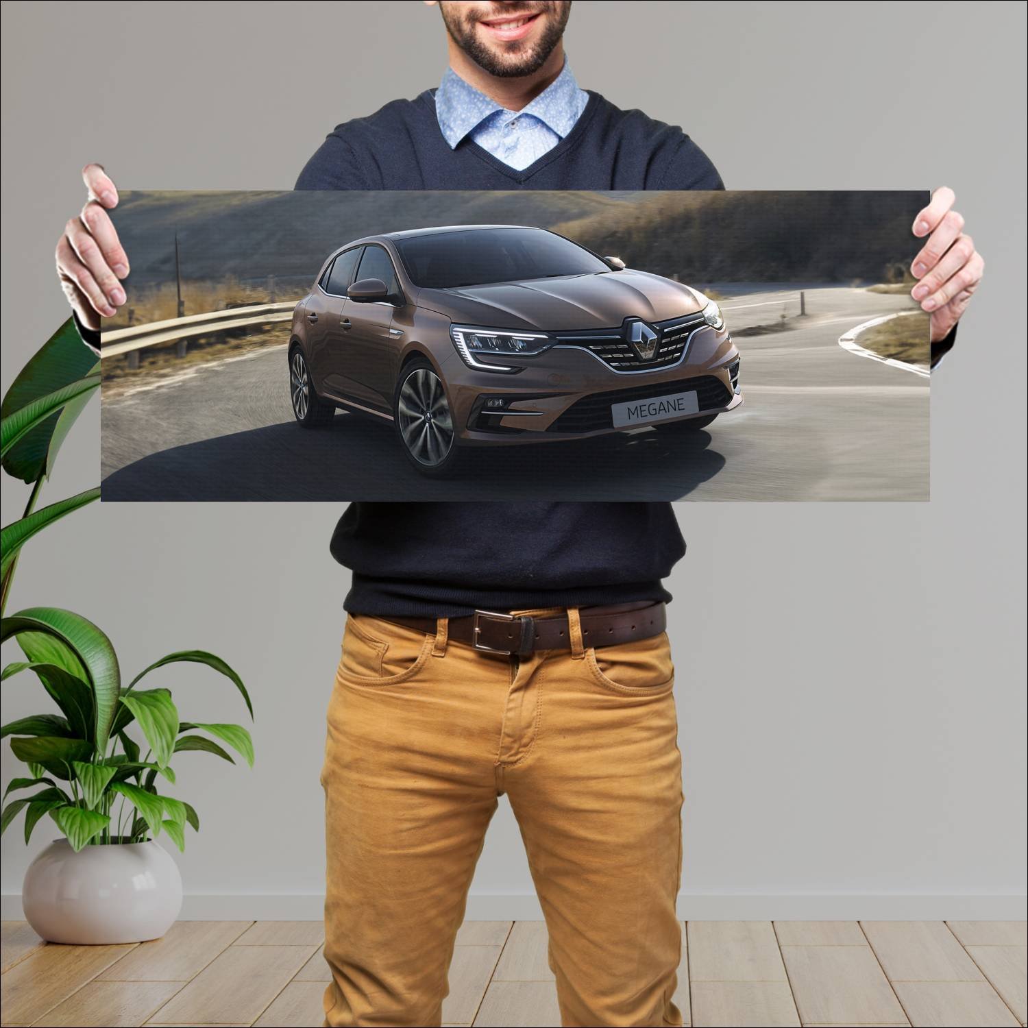 Cuadro grande 30x80cm 2020 renault megane auto 179 Renault