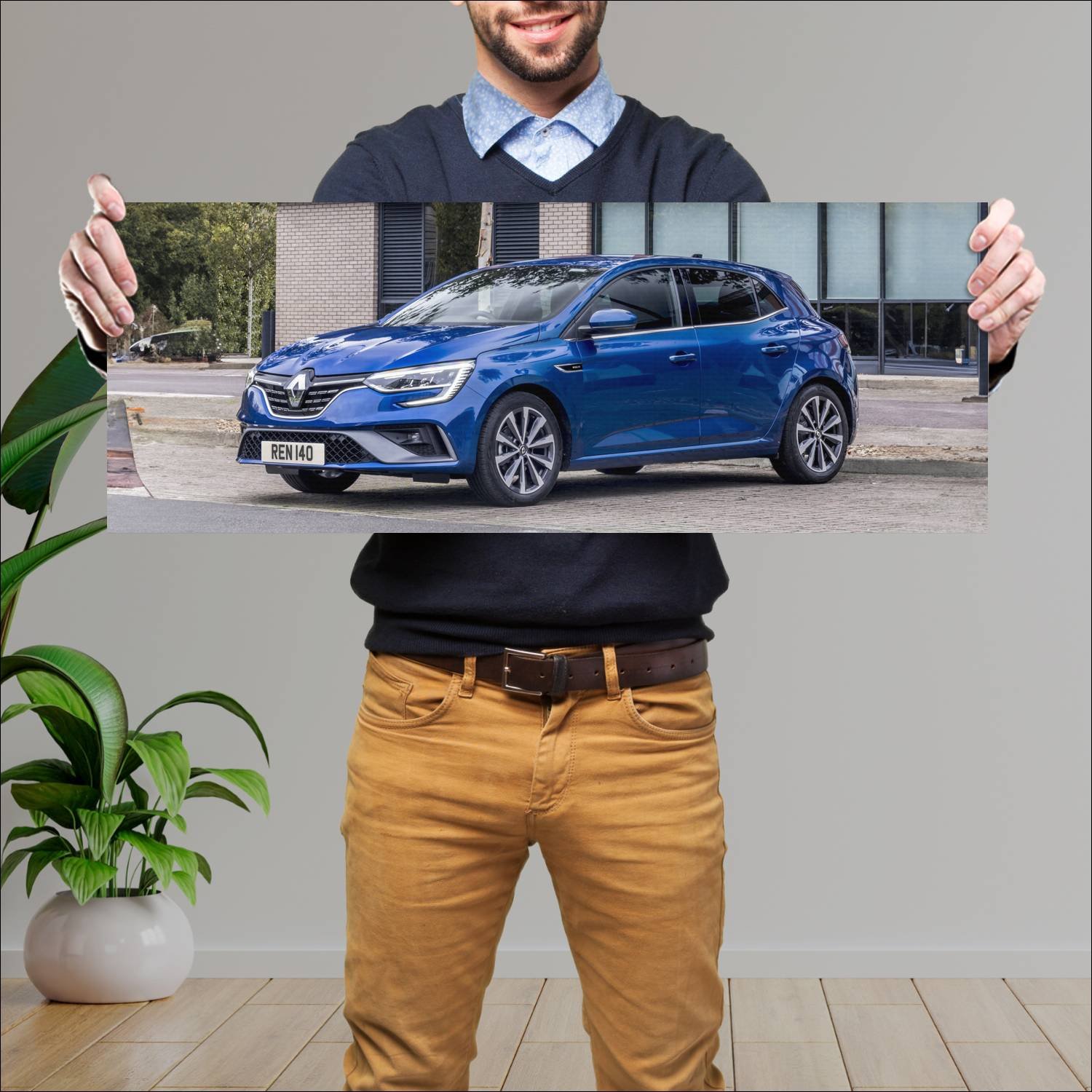 Cuadro grande 30x80cm 2020 renault megane rs line 182 Renault