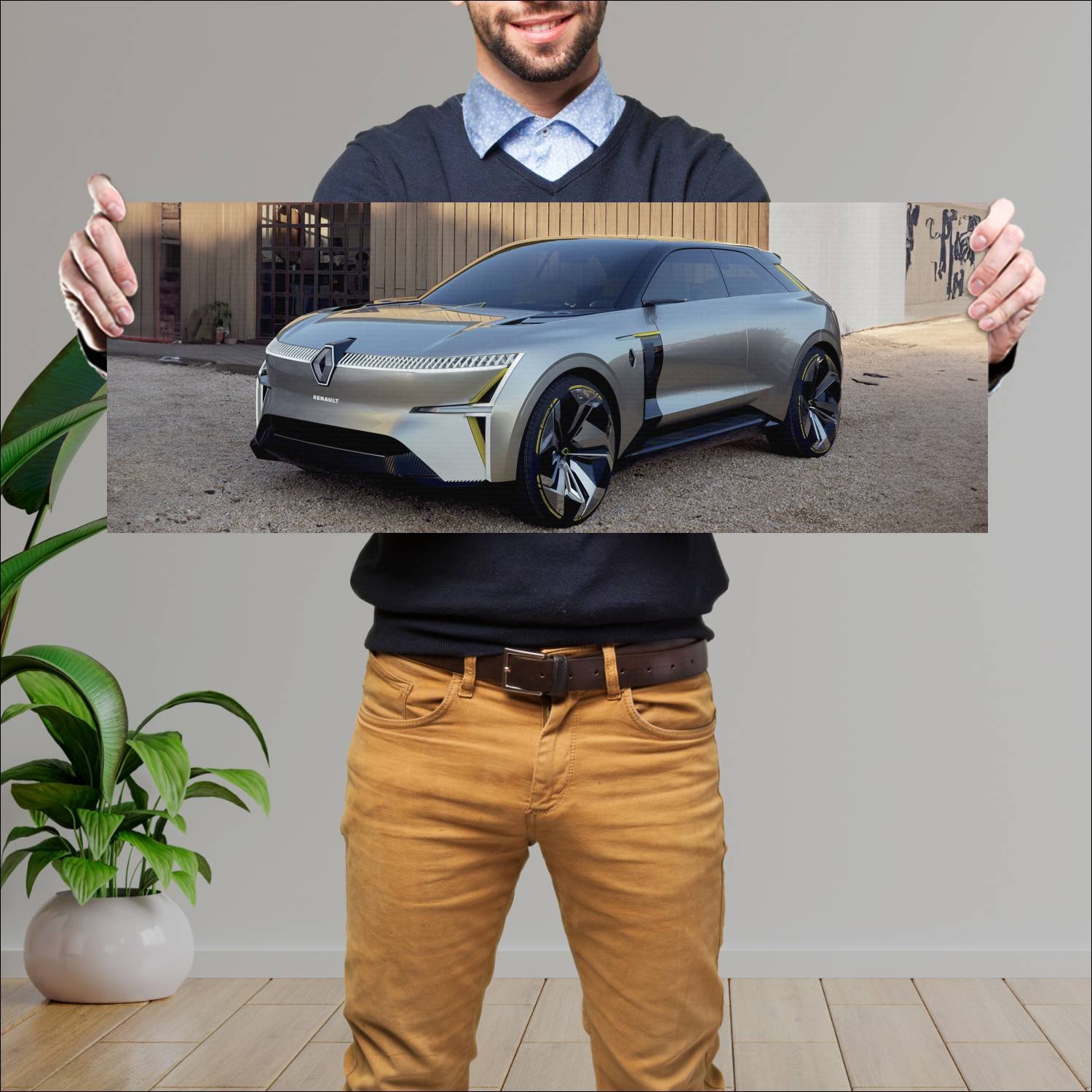 Cuadro grande 30x80cm 2020 renault morphoz concept 185 Renault