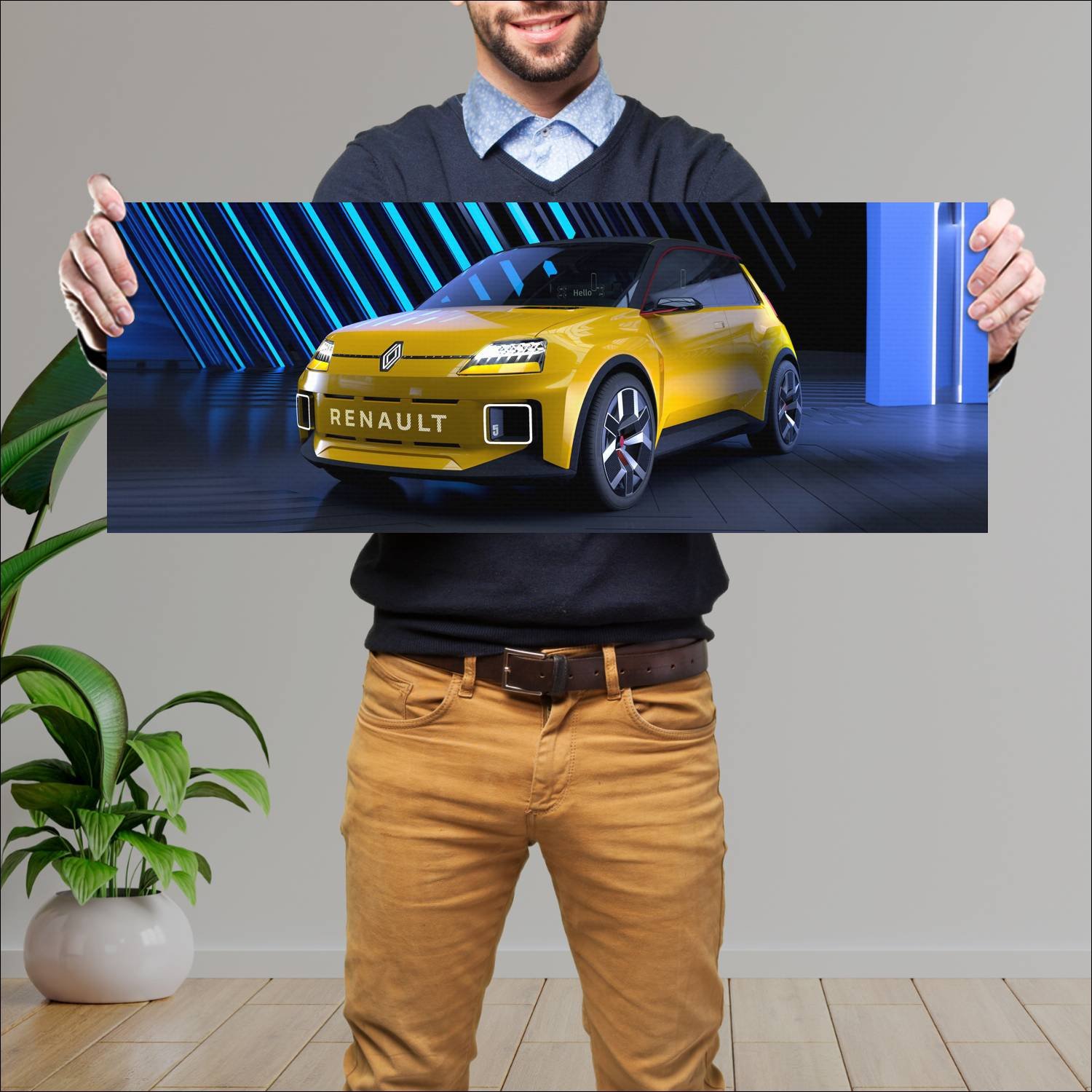 Cuadro grande 30x80cm 2021 renault 5 prototype 103 189 Renault