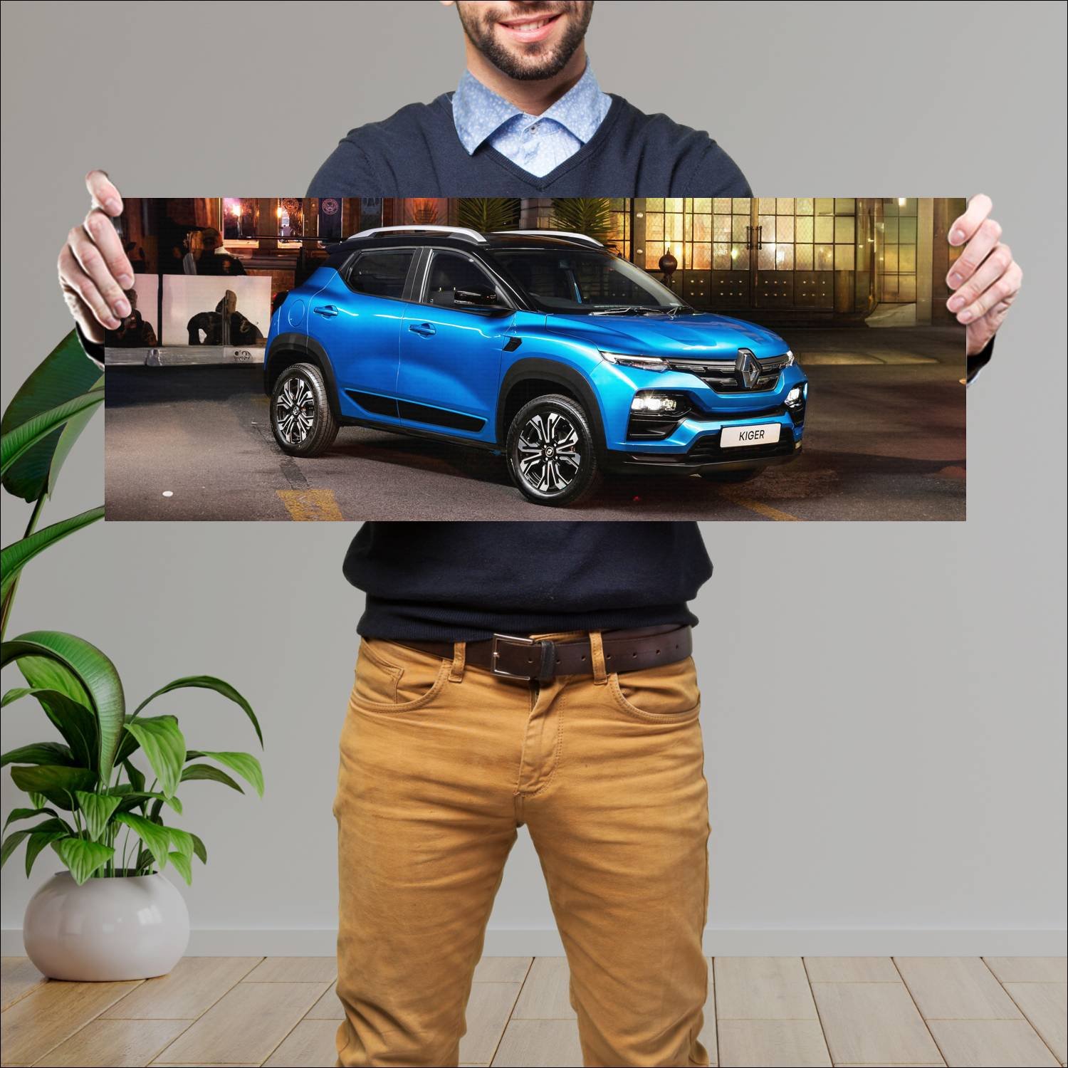 Cuadro grande 30x80cm 2021 renault kiger za auto 194 Renault