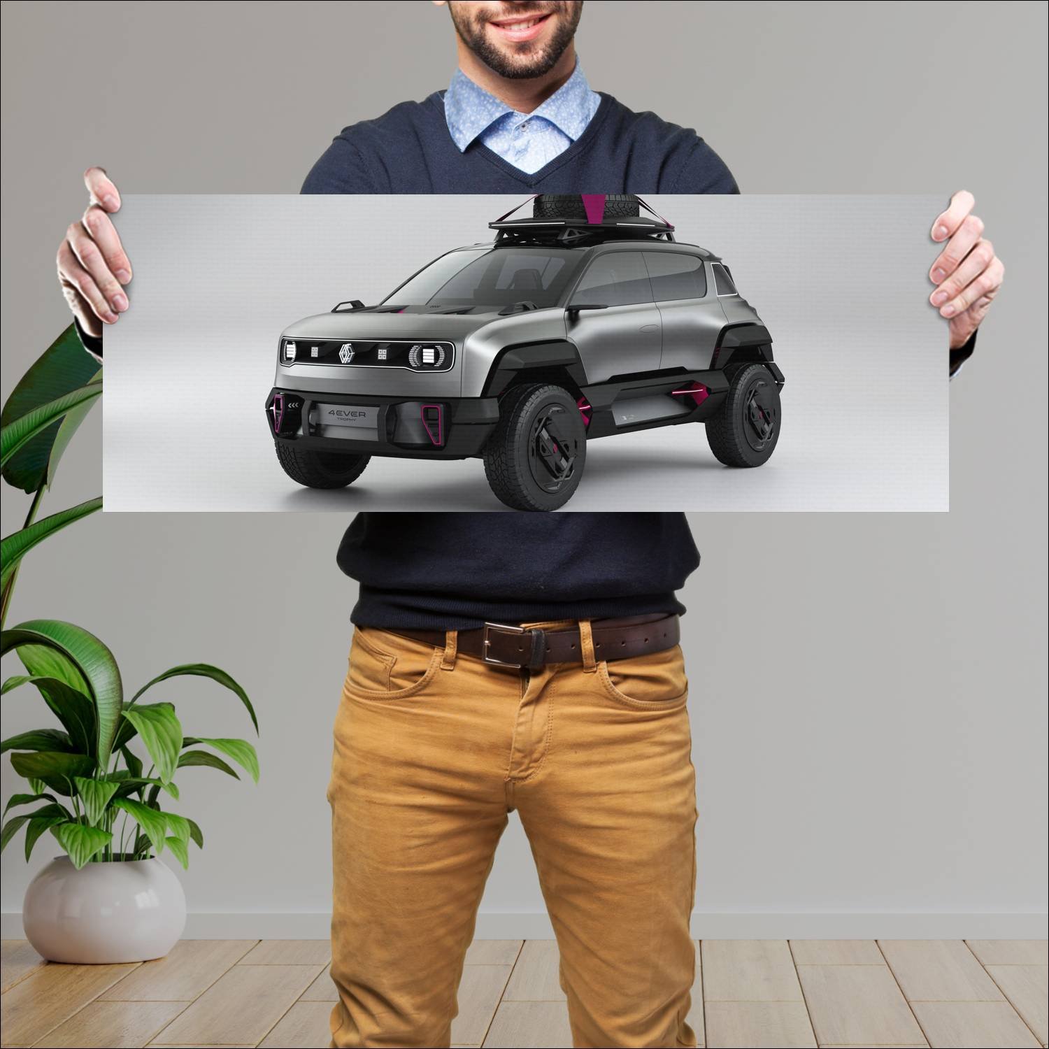 Cuadro grande 30x80cm 2022 renault 4ever trophy 11 195 Renault