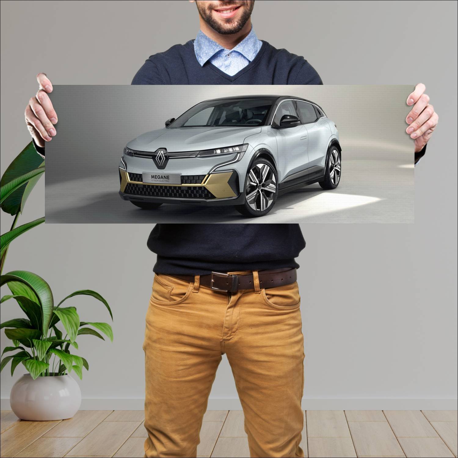 Cuadro grande 30x80cm 2022 renault megane e tech e 200 Renault