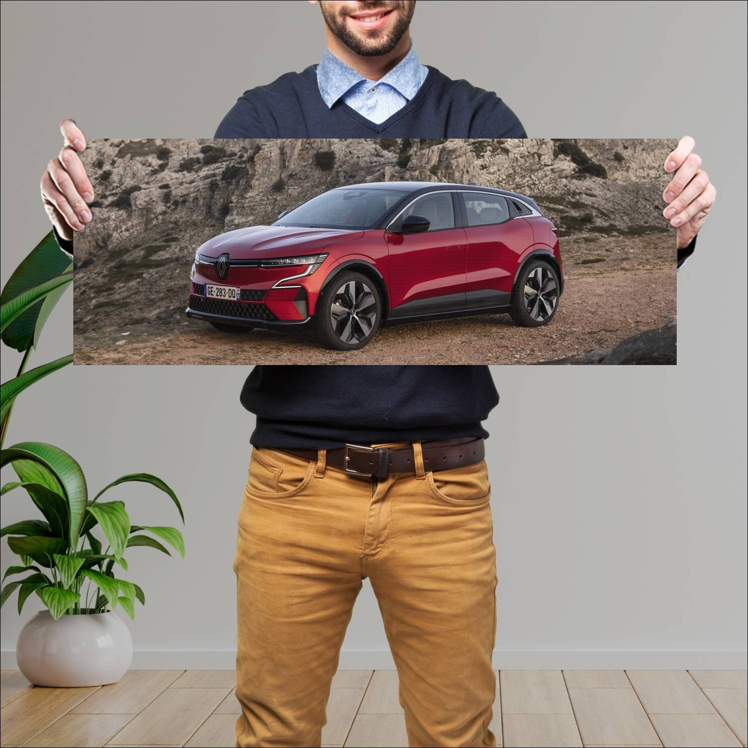 Cuadro grande 30x80cm 2022 renault megane e tech e 201 Renault