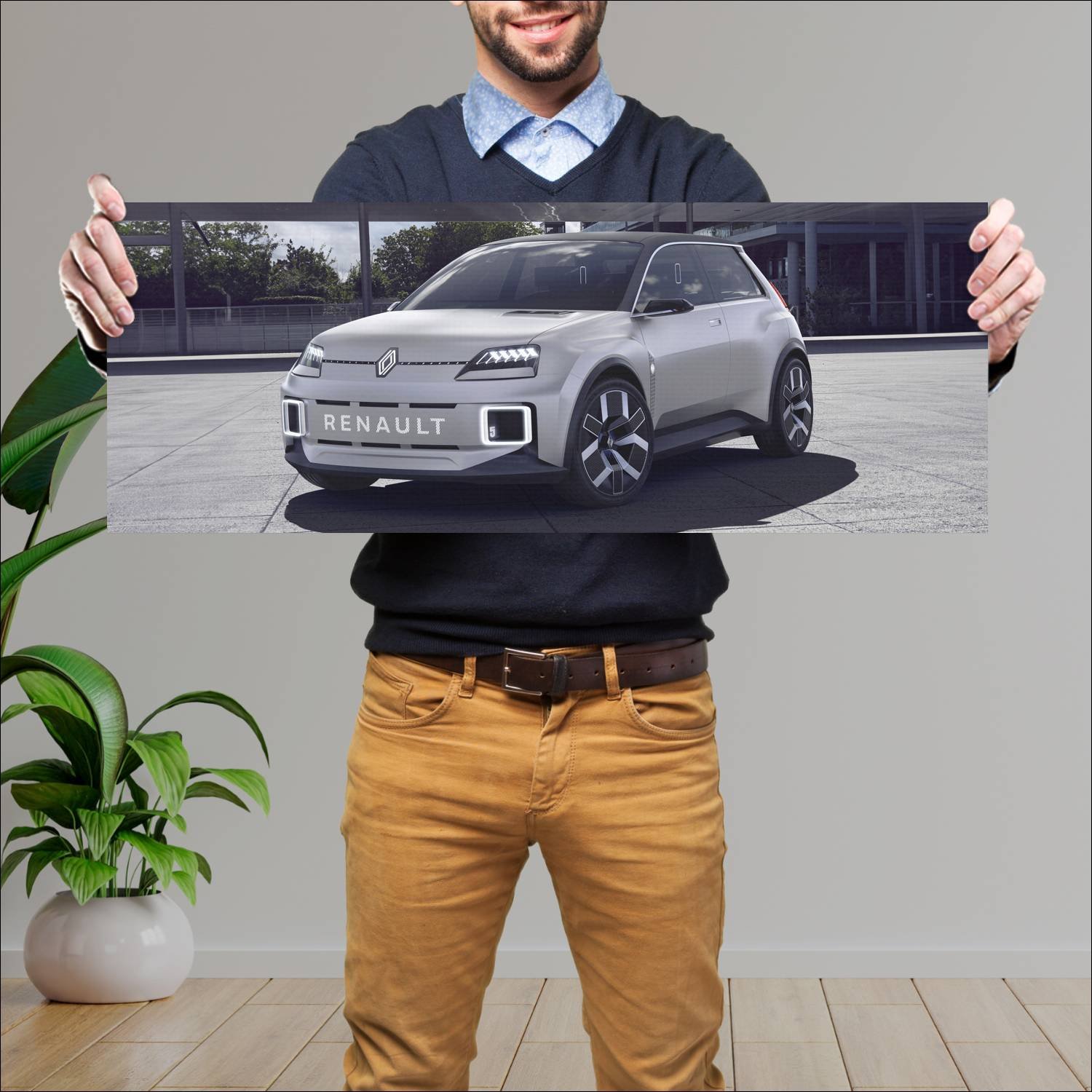 Cuadro grande 30x80cm 2023 renault 5 prototype rol 202 Renault