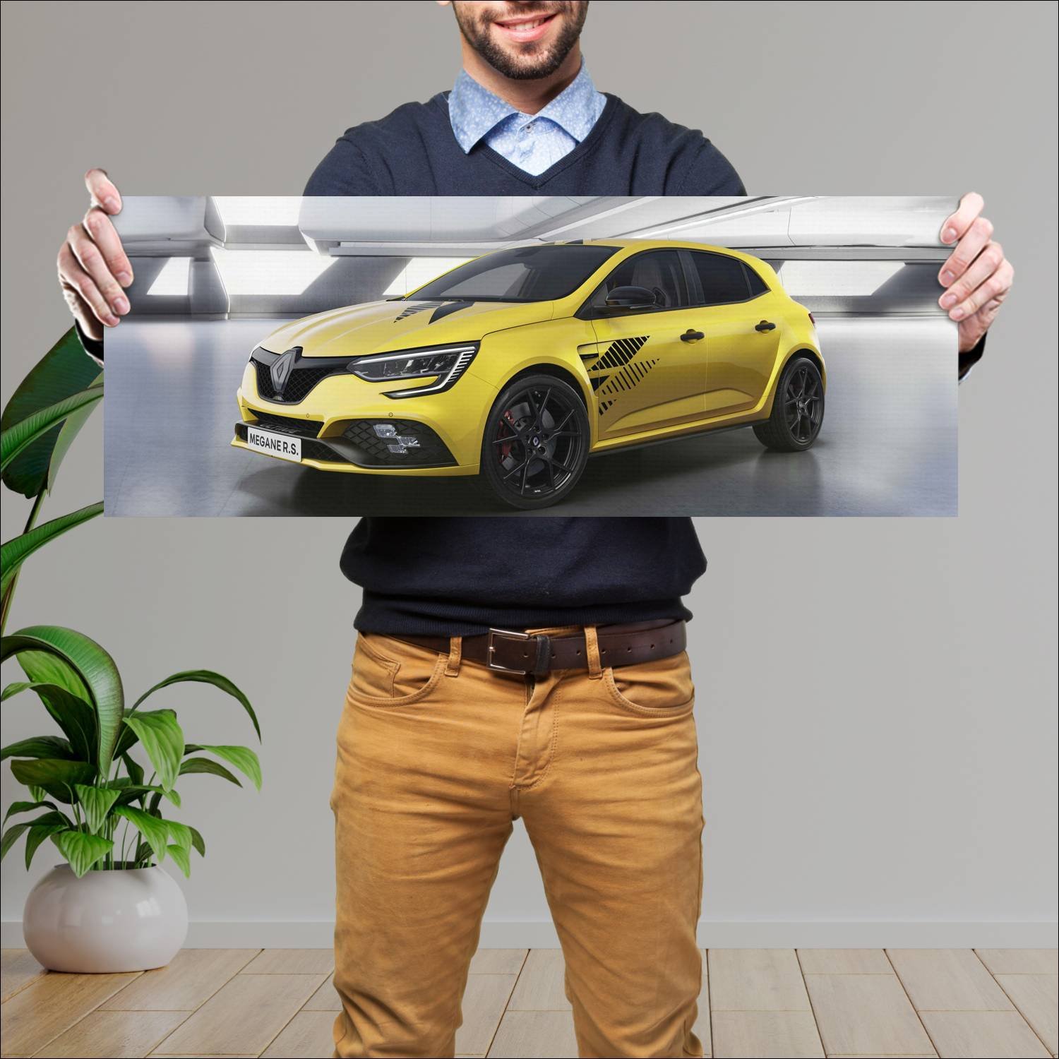 Cuadro grande 30x80cm 2023 renault megane rs ultim 210 Renault