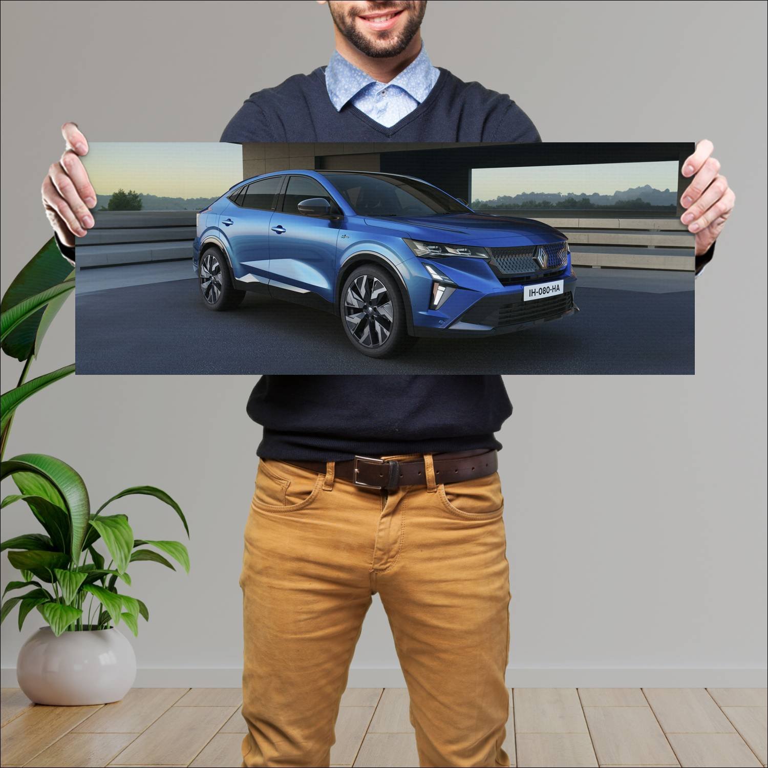 Cuadro grande 30x80cm 2023 renault rafale e tech h 212 Renault