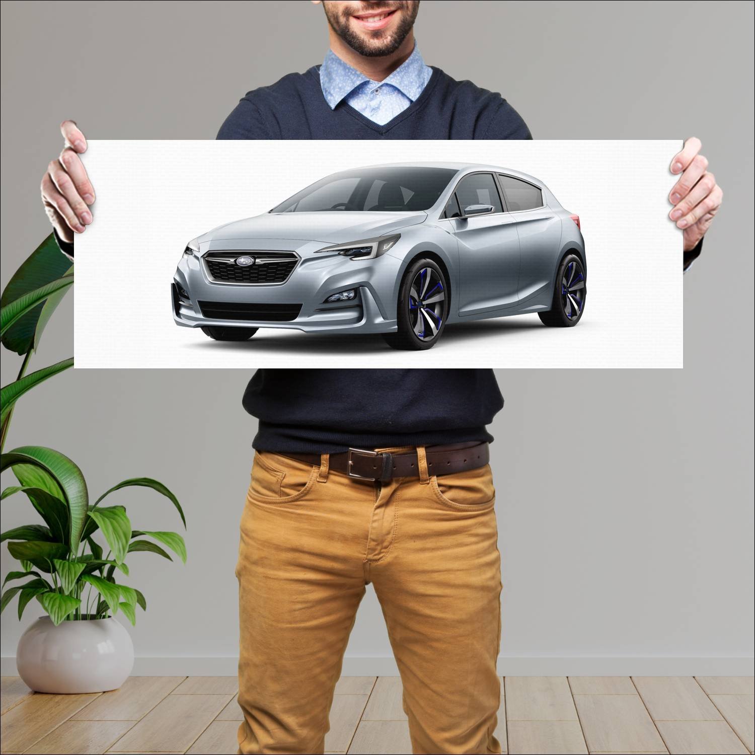 Cuadro grande 30x80cm 2015 subaru impreza 5 door c 51 Subaru