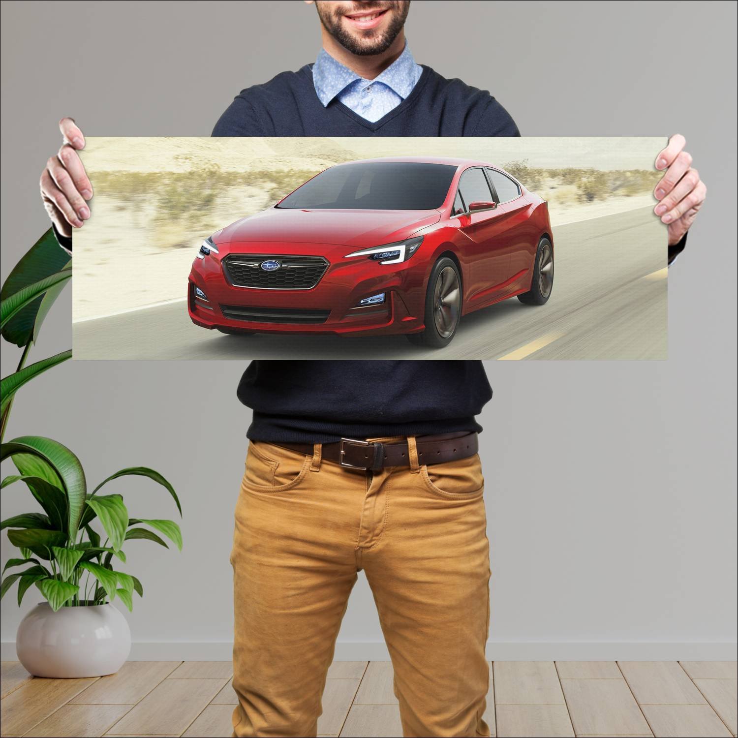Cuadro grande 30x80cm 2015 subaru impreza sedan co 52 Subaru