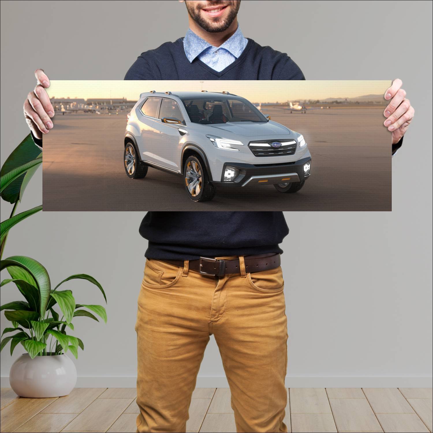 Cuadro grande 30x80cm 2015 subaru viziv future con 58 Subaru