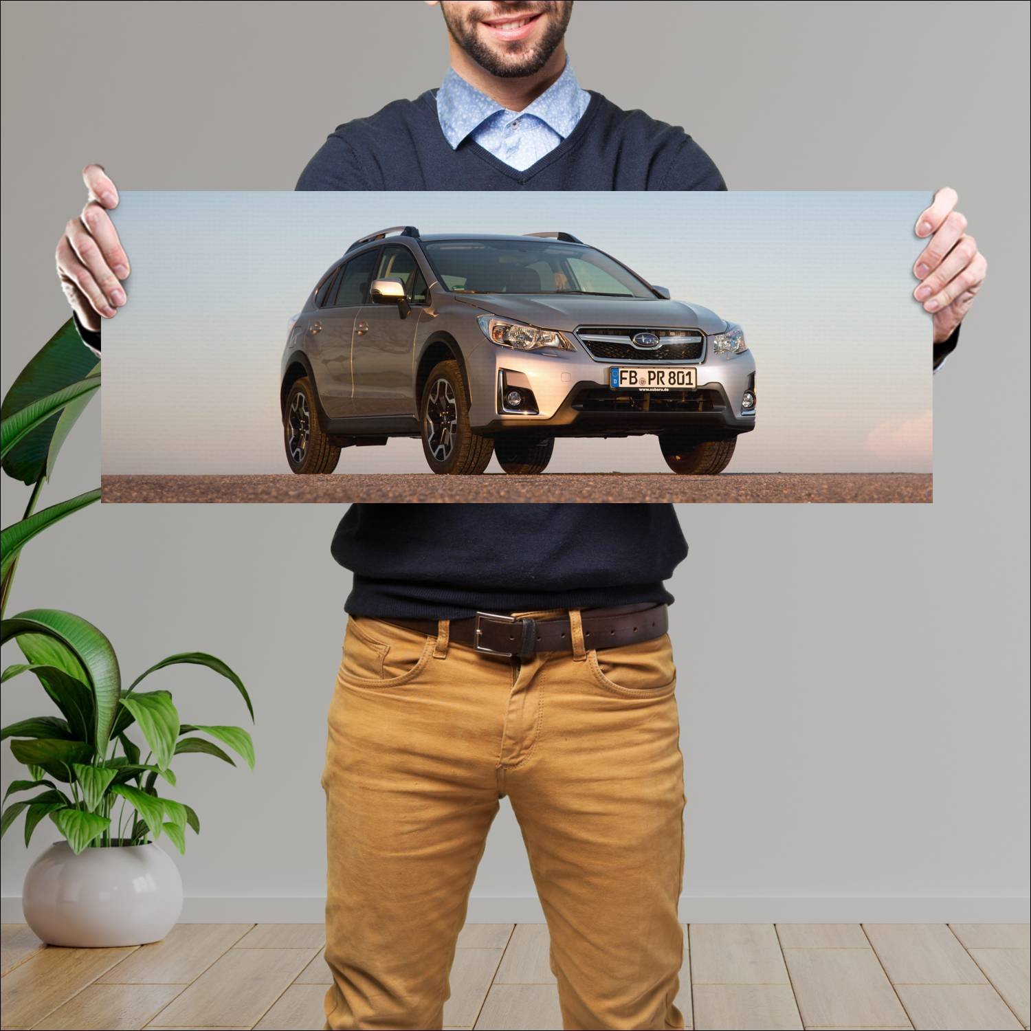 Cuadro grande 30x80cm 2016 subaru xv auto 60 Subaru